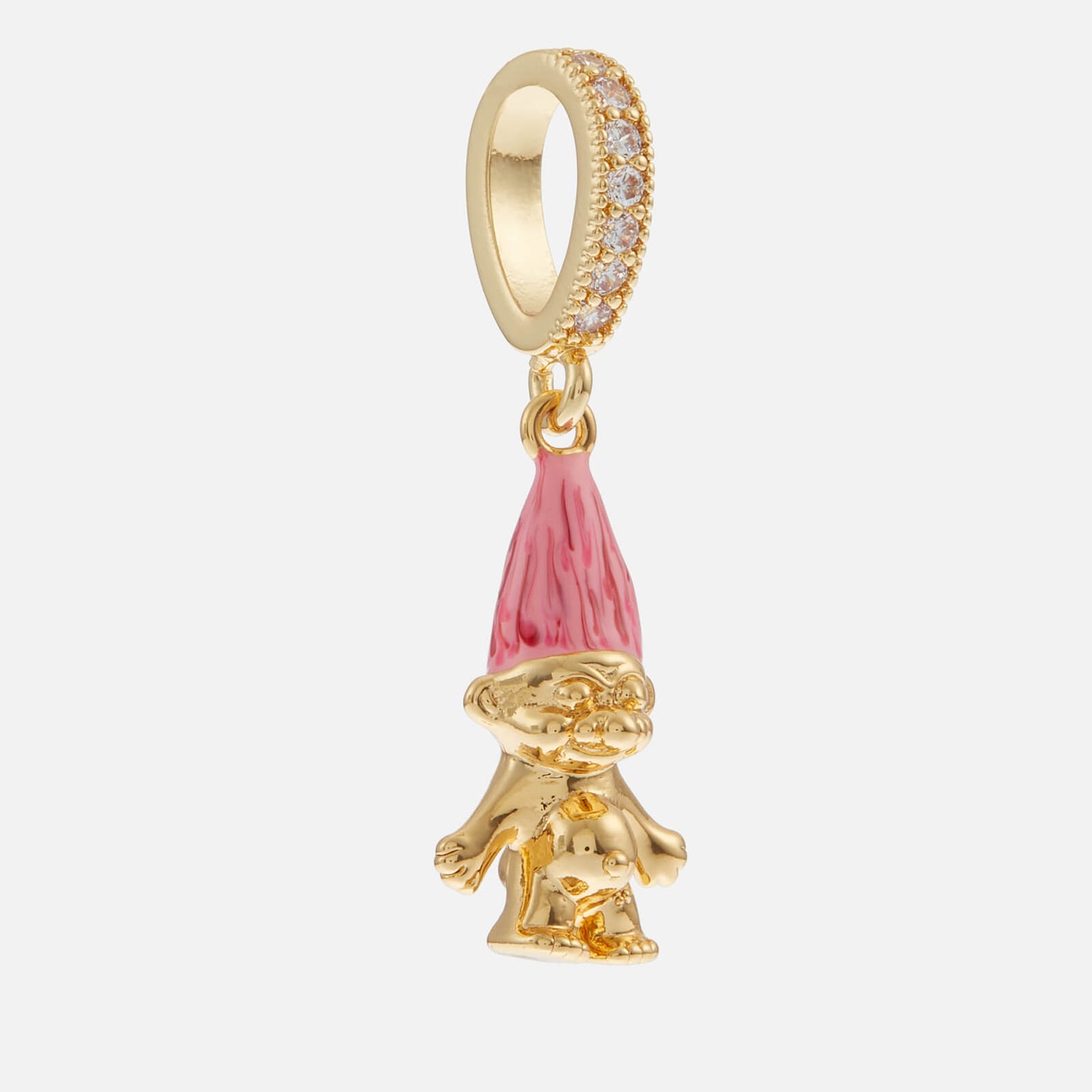 Crystal Haze Norwegian Lucky Troll Gold-Plated Pendant 0