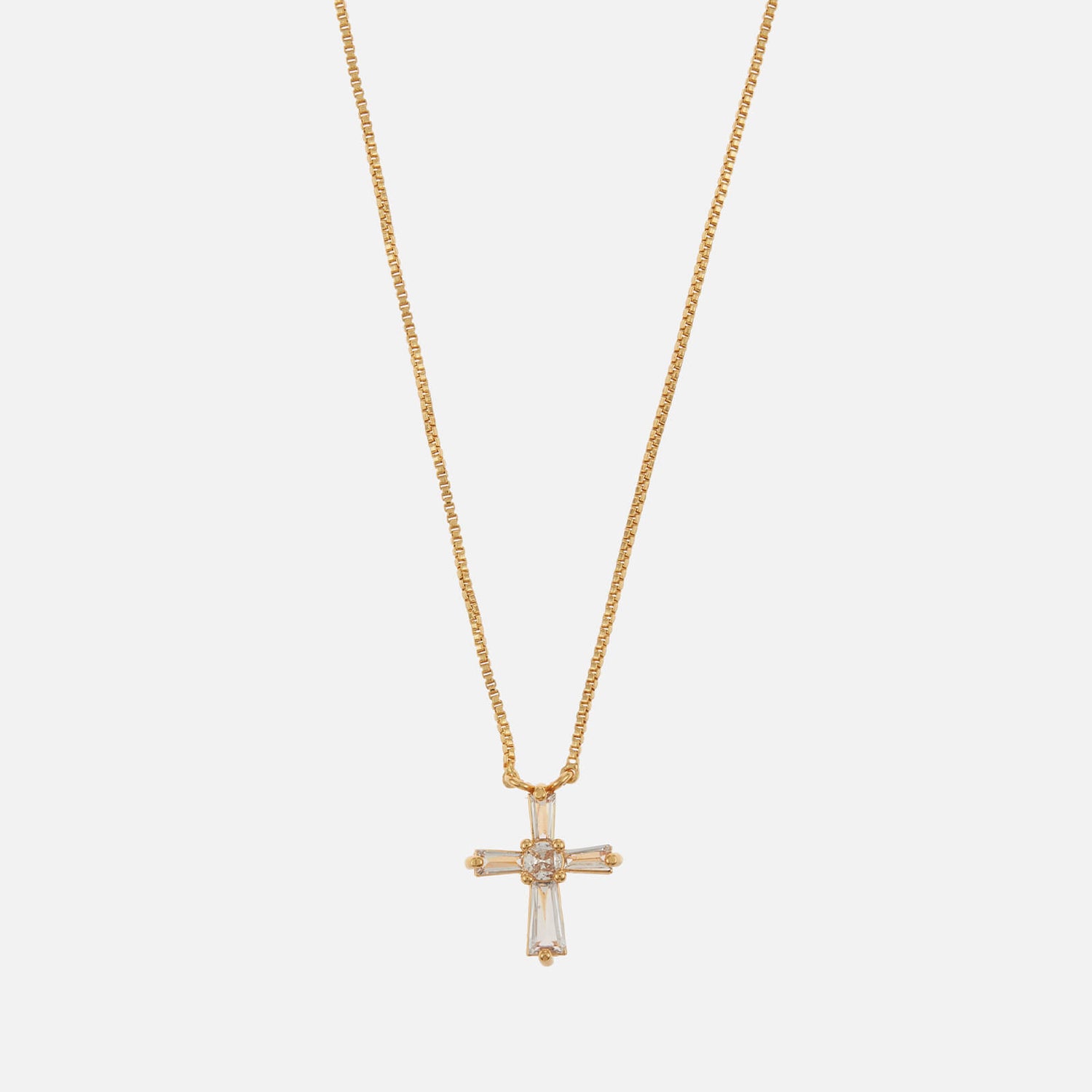 Crystal Haze Crystal Cross Gold-Plated Necklace