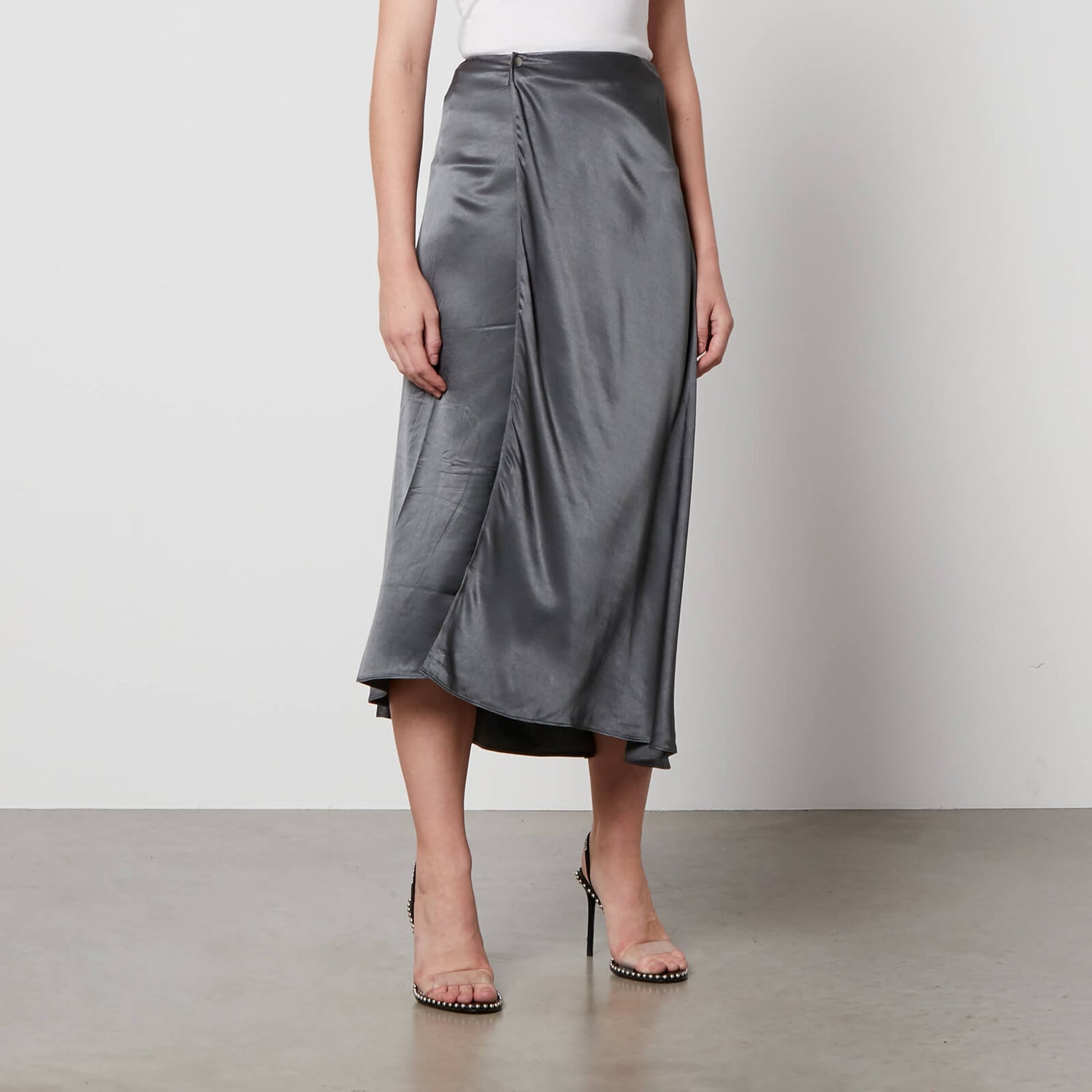 Samsøe Samsøe Viktoria Satin Midi Skirt - XS