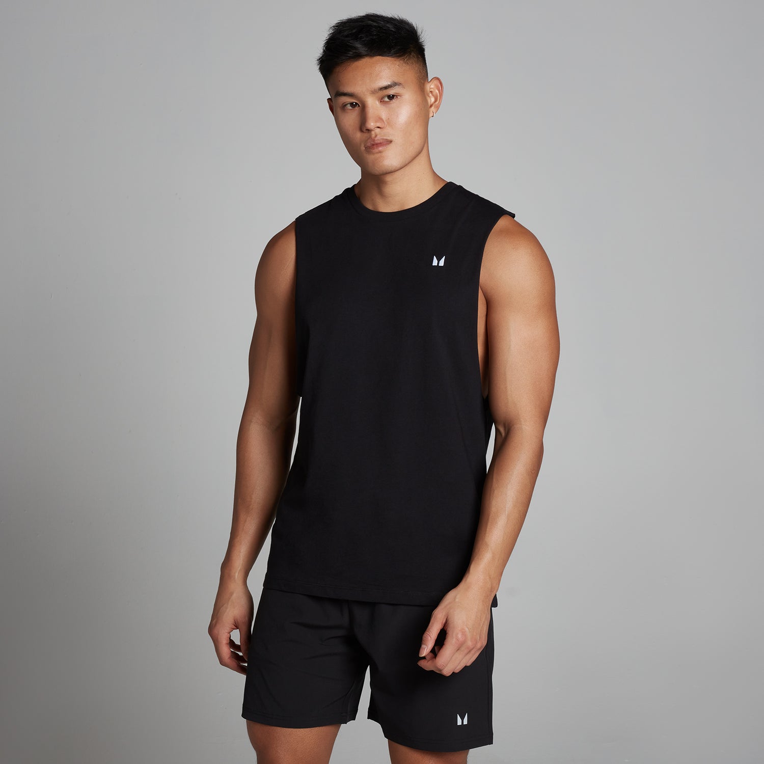 MP Men's Rest Day Drop Armhole Tank Top - Black - XS