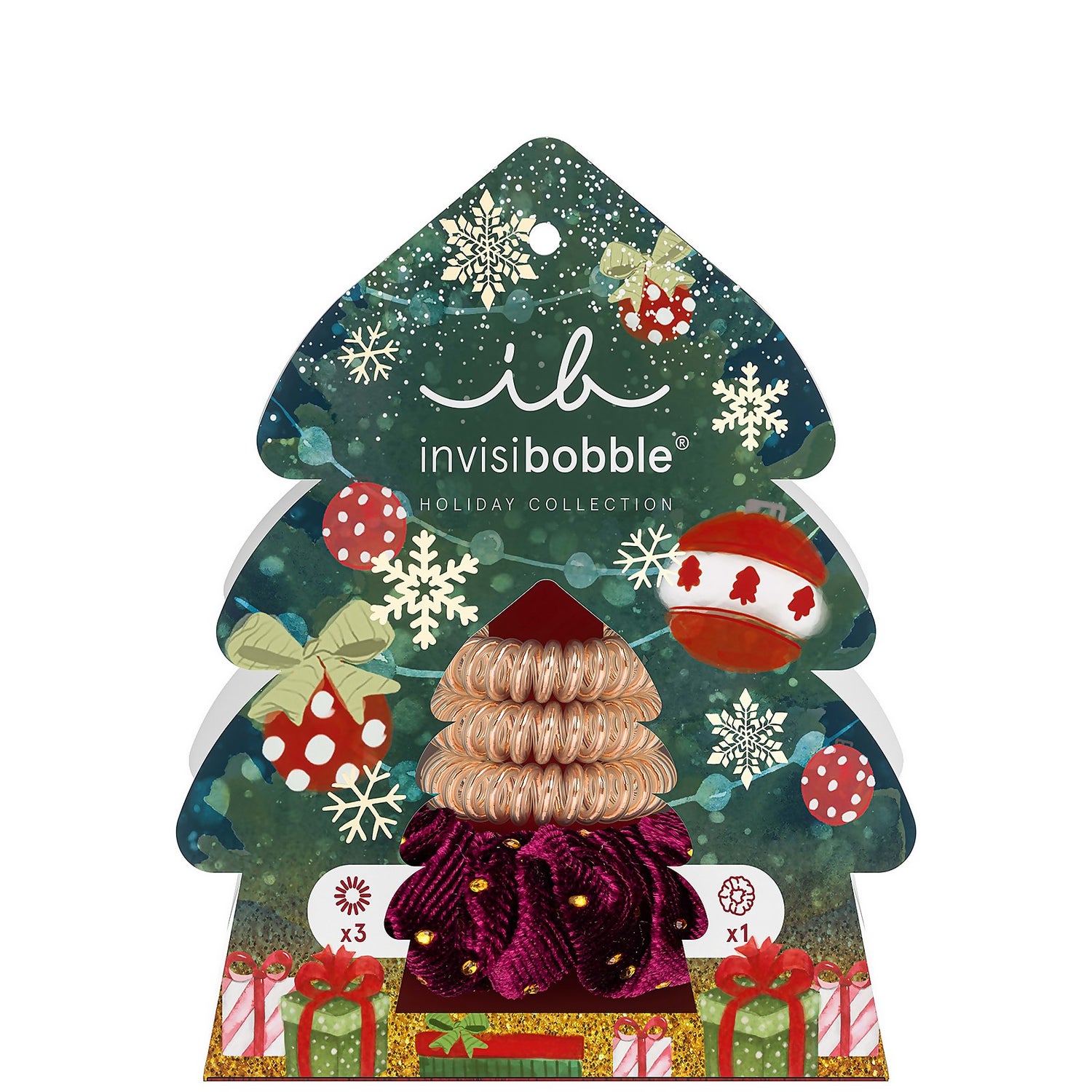 invisibobble Holidays Good Things Come in Trees Set (Pack of 4)