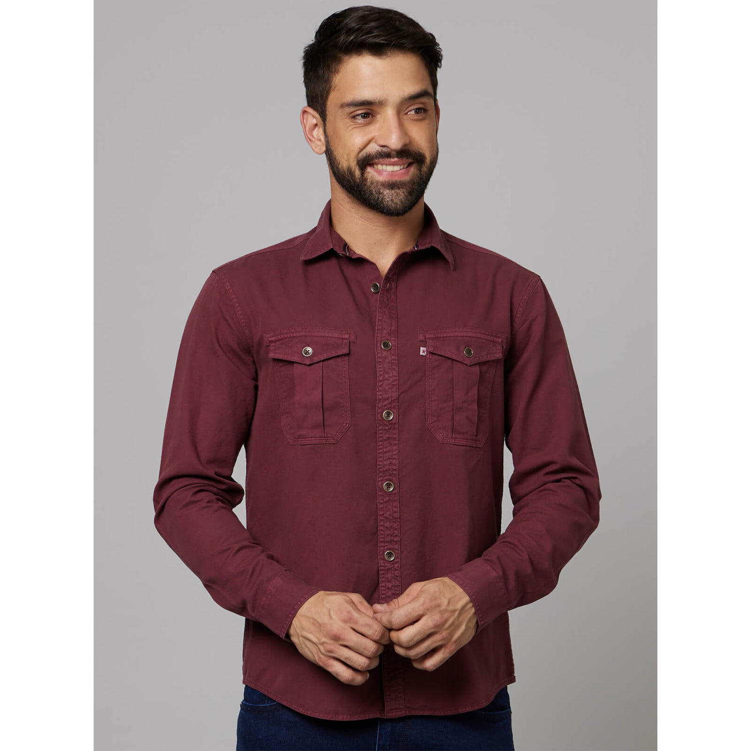 Maroon casual shirt top