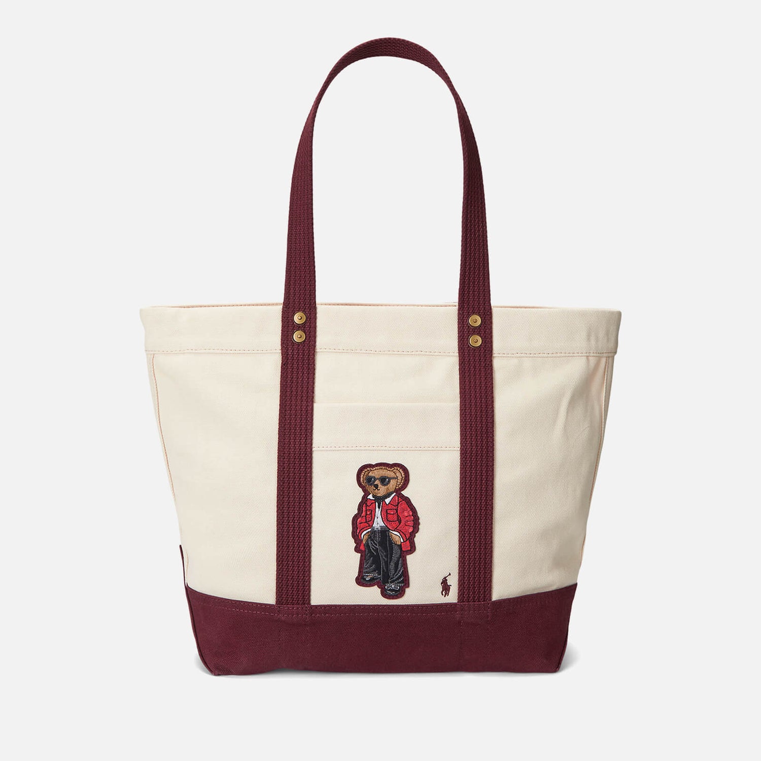 Polo Ralph Lauren Tote Bag - Ecru/Deep Burgundy