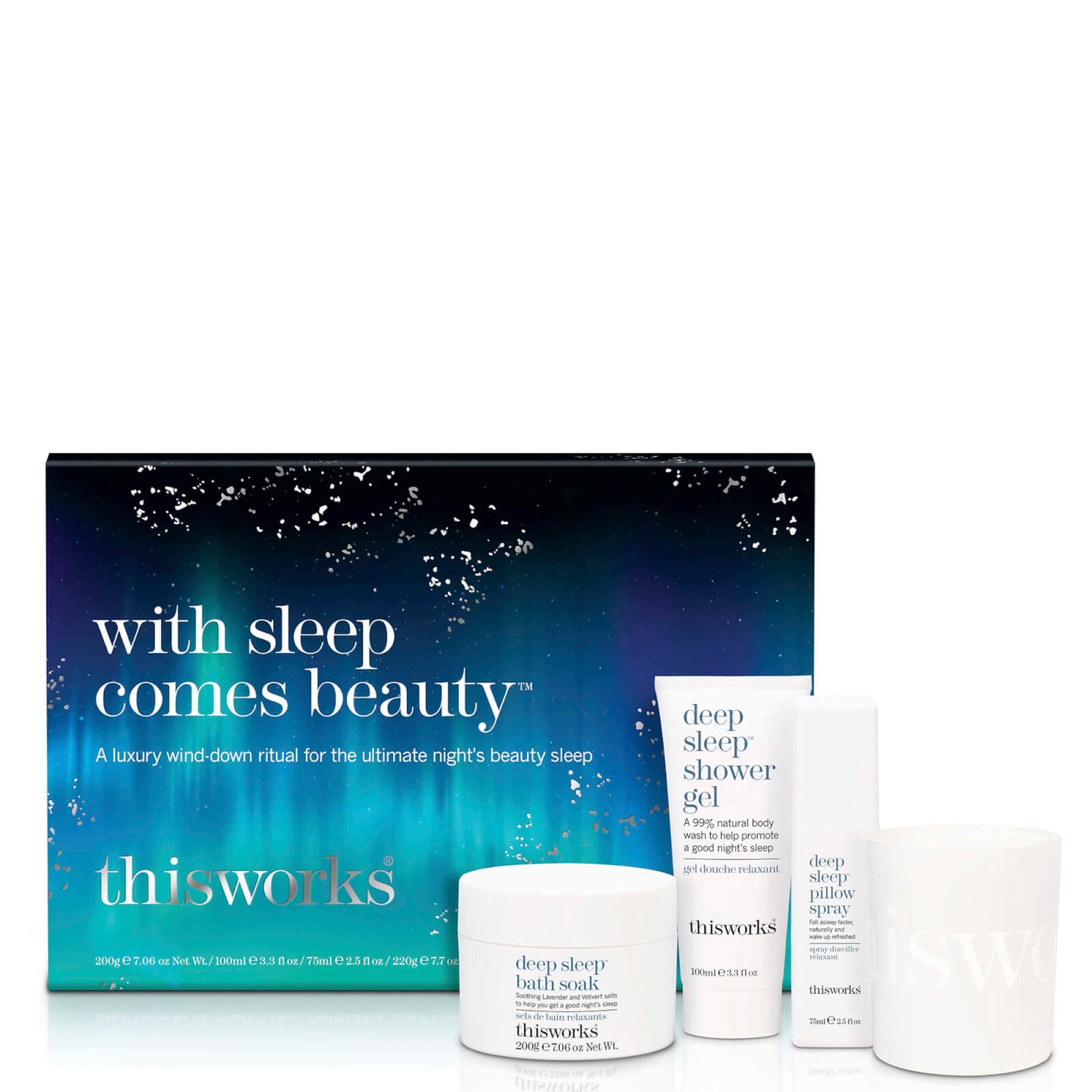 this works With Sleep Comes Beauty Set (Worth £68.00)