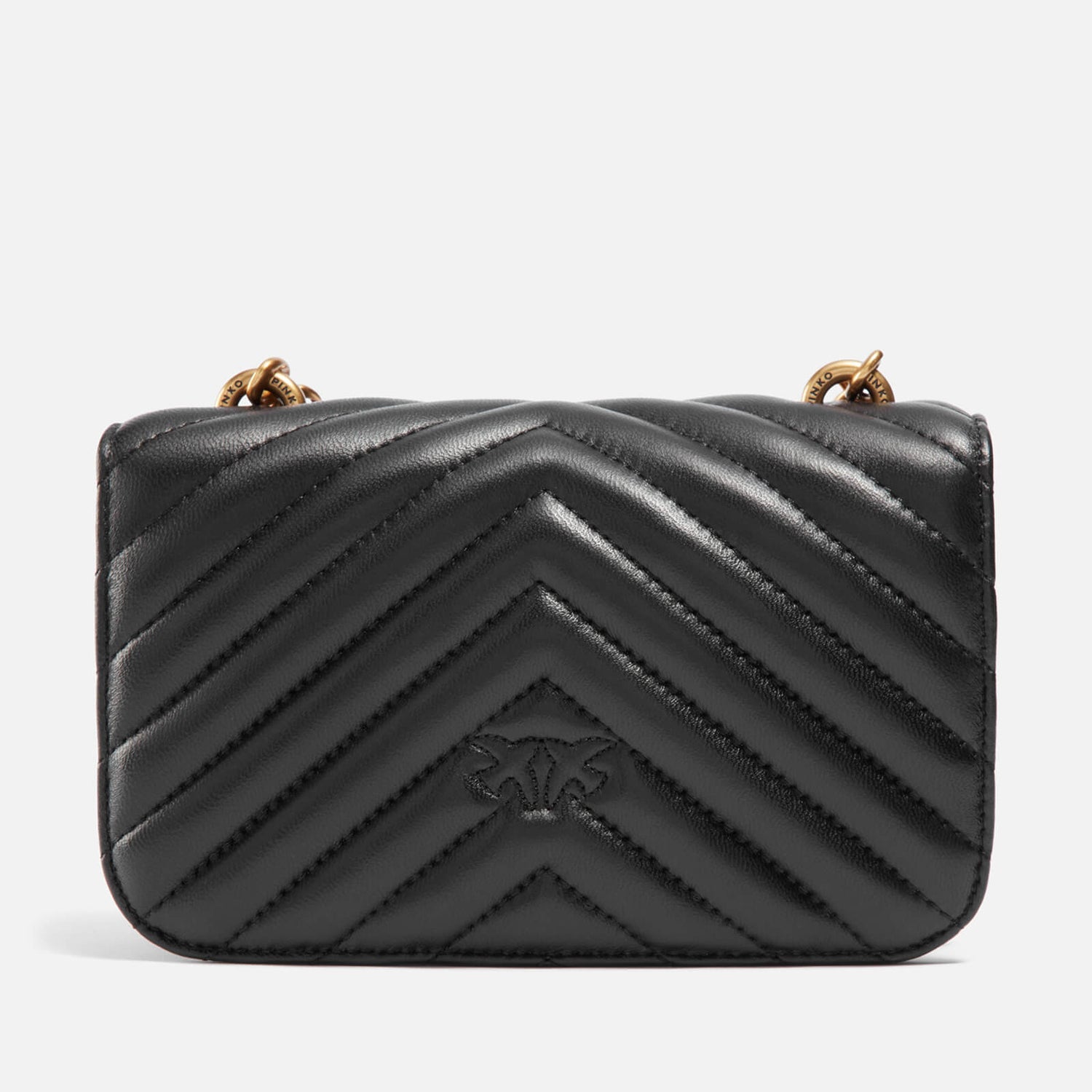 Pinko Love Bell Mini Chevron Leather Bag 1