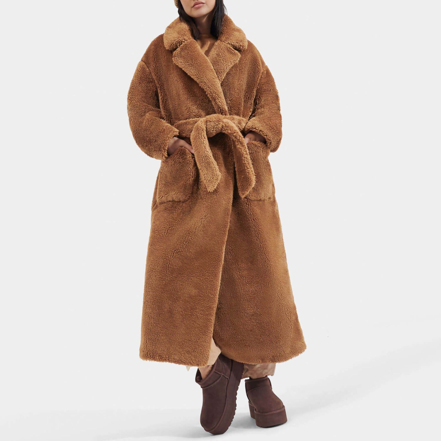 UGG Alesandra Faux Fur Wrap Coat