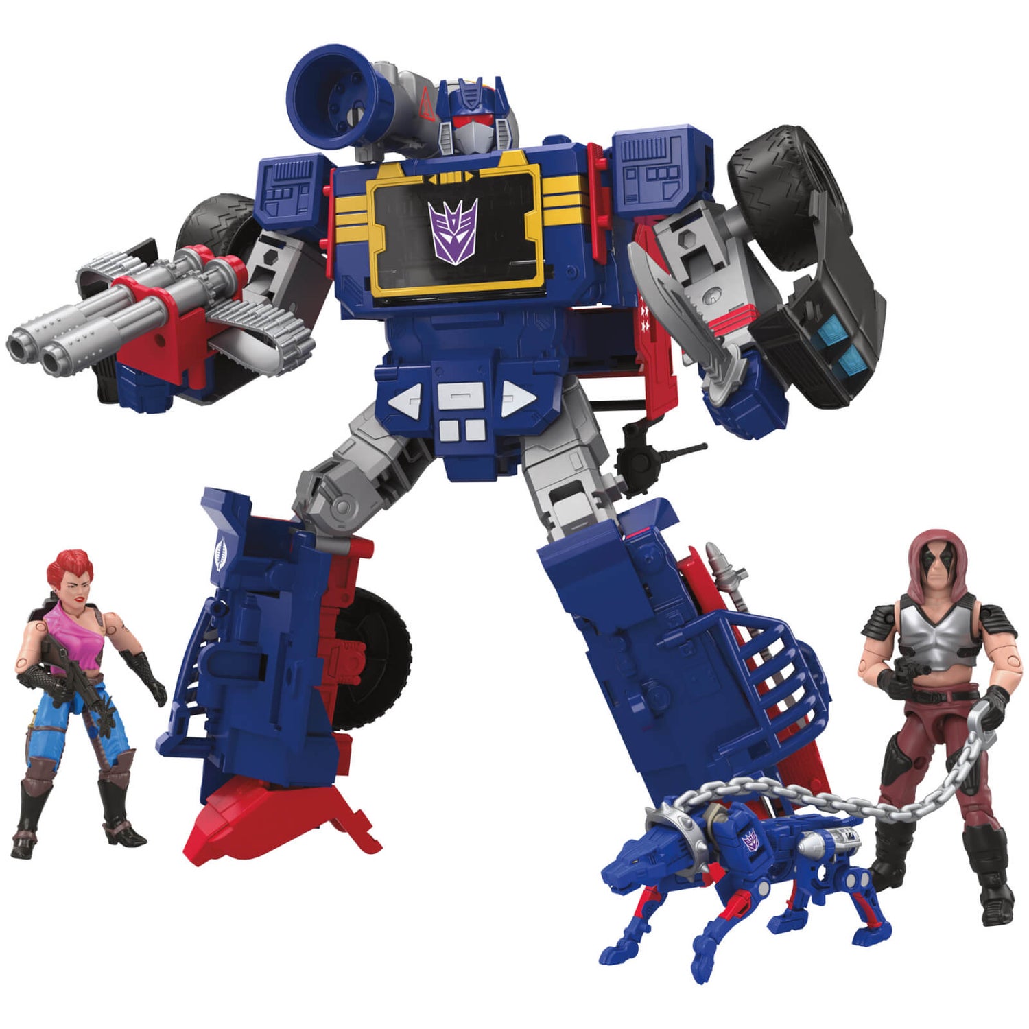 Transformers Collaborative G.I. Joe x Transformers Soundwave Dreadnok Thunder Machine, Zartan & Zararna Action Figures