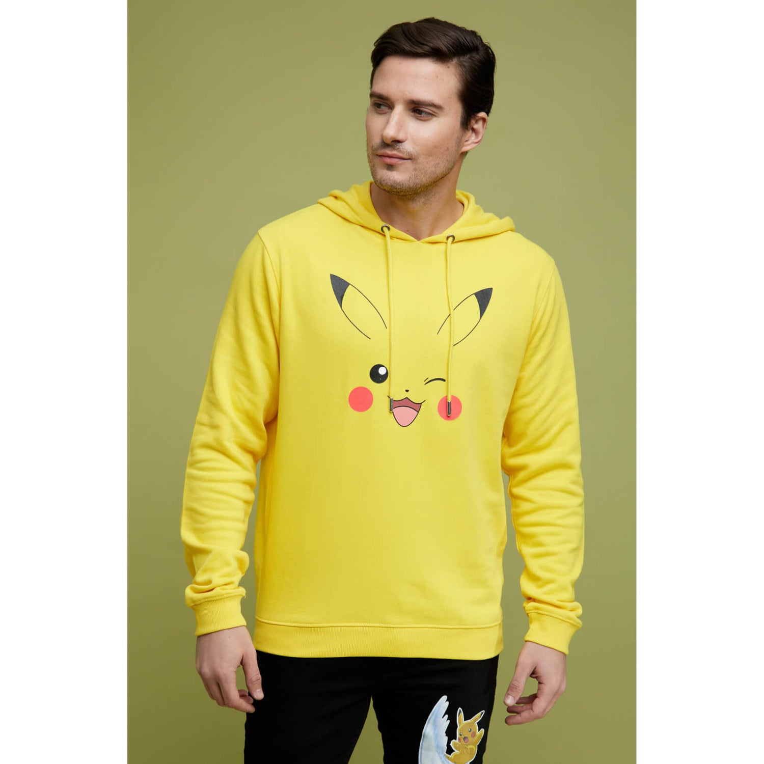 Pokemon Yellow Printed Hooded Cotton Sweatshirt LBEPOKESW2 Celio