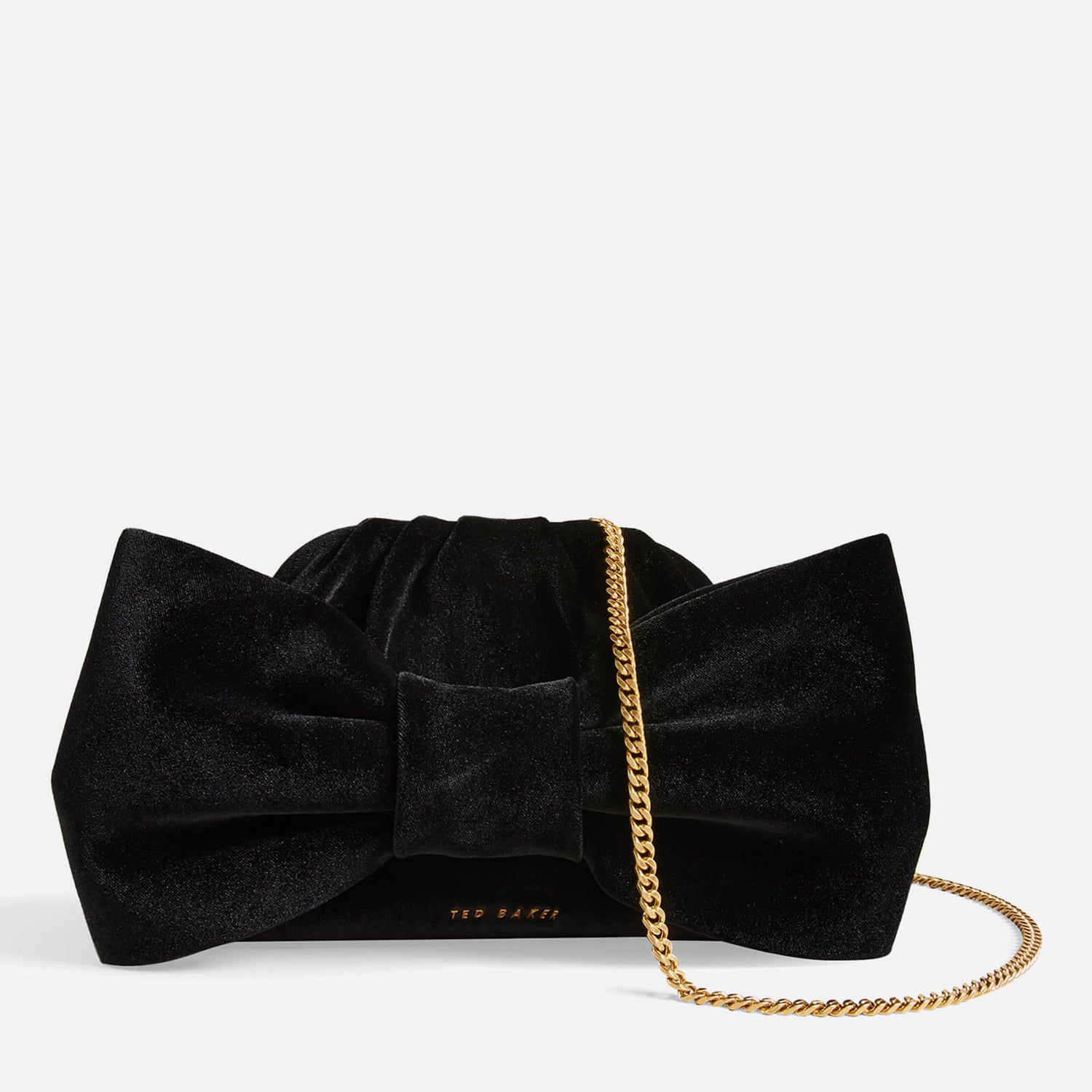 Ted Baker Niasie Bow Velvet Clutch Bag