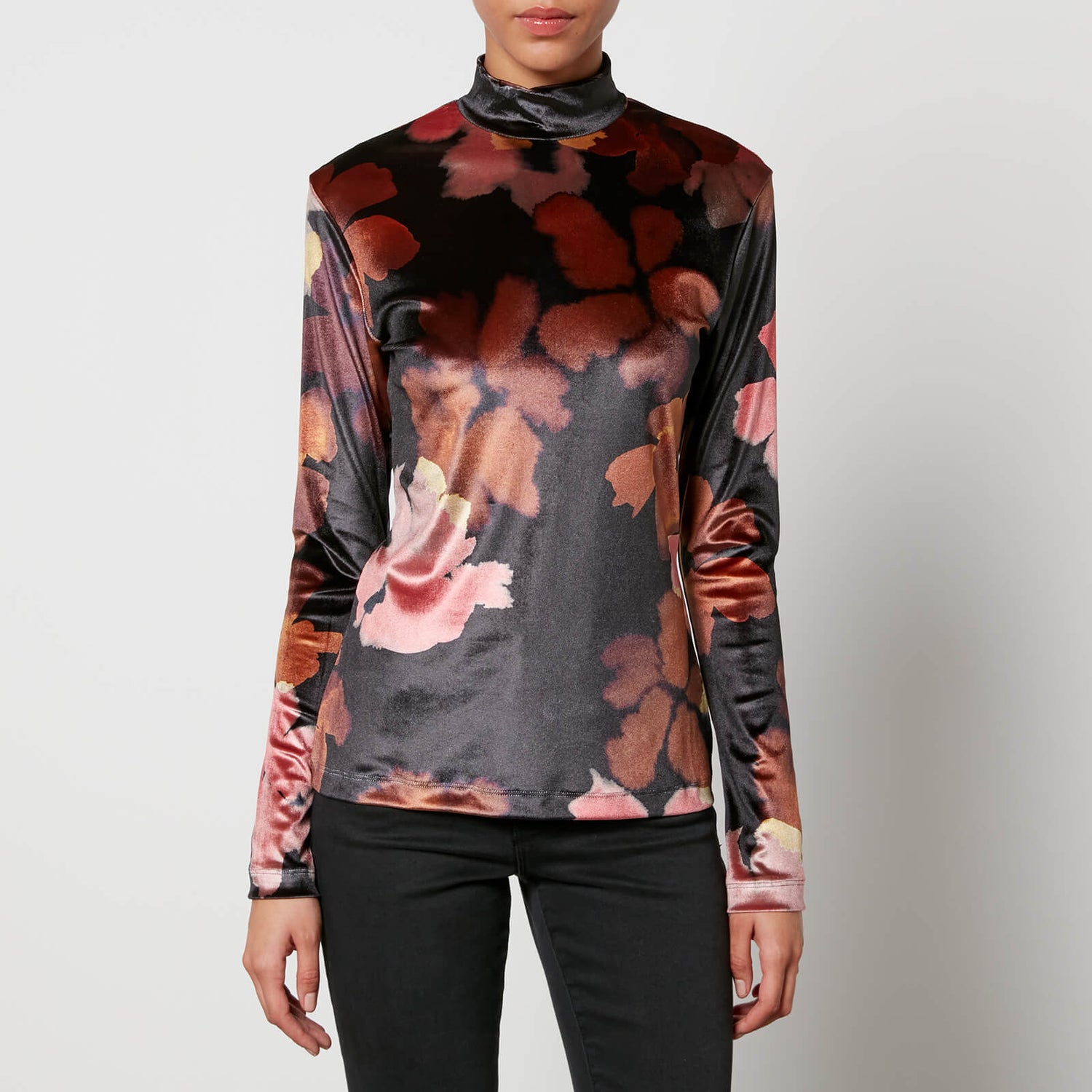 PS Paul Smith Floral-Print Velour Top - XS