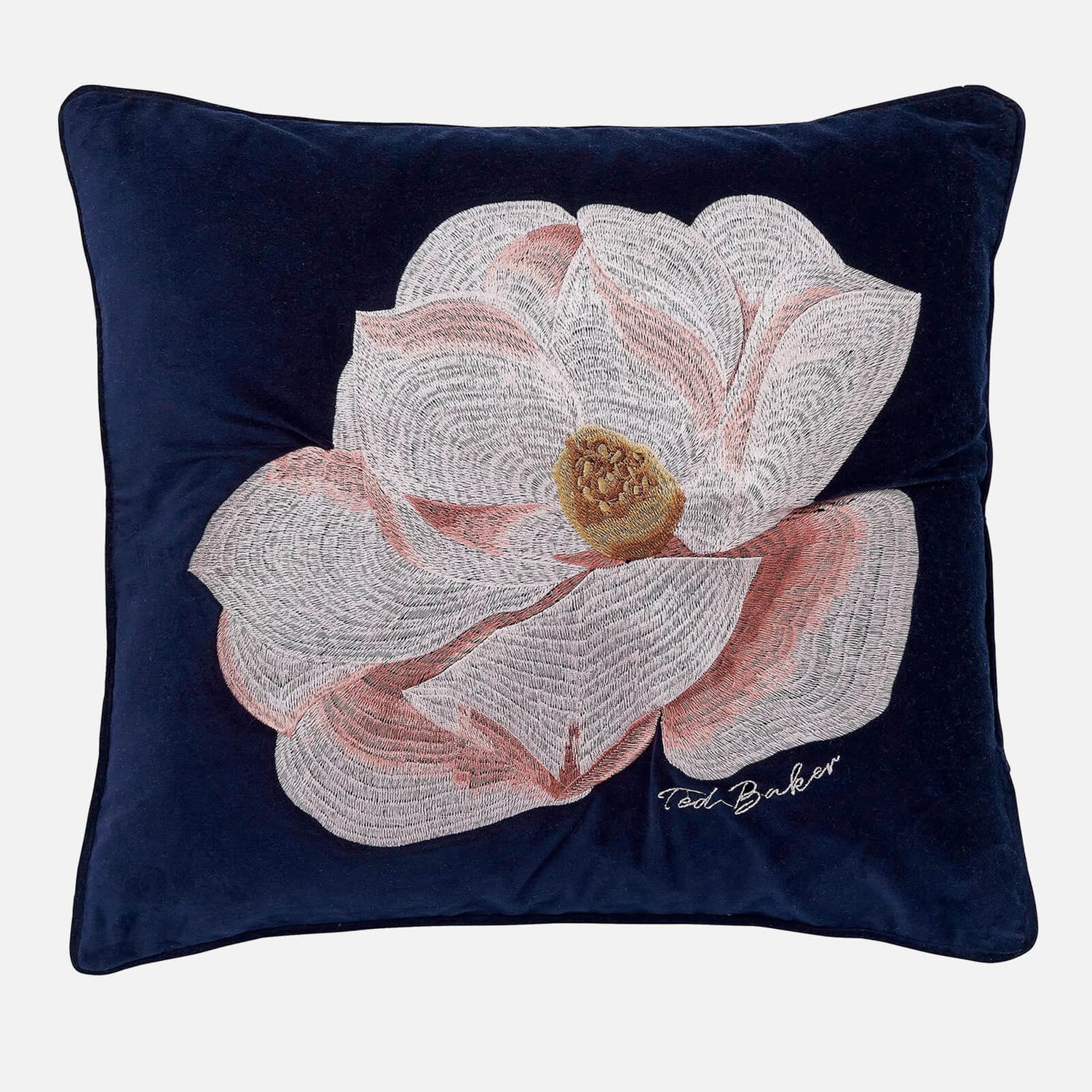 Ted Baker Opal Floral Cushion - 45X45cm - Navy