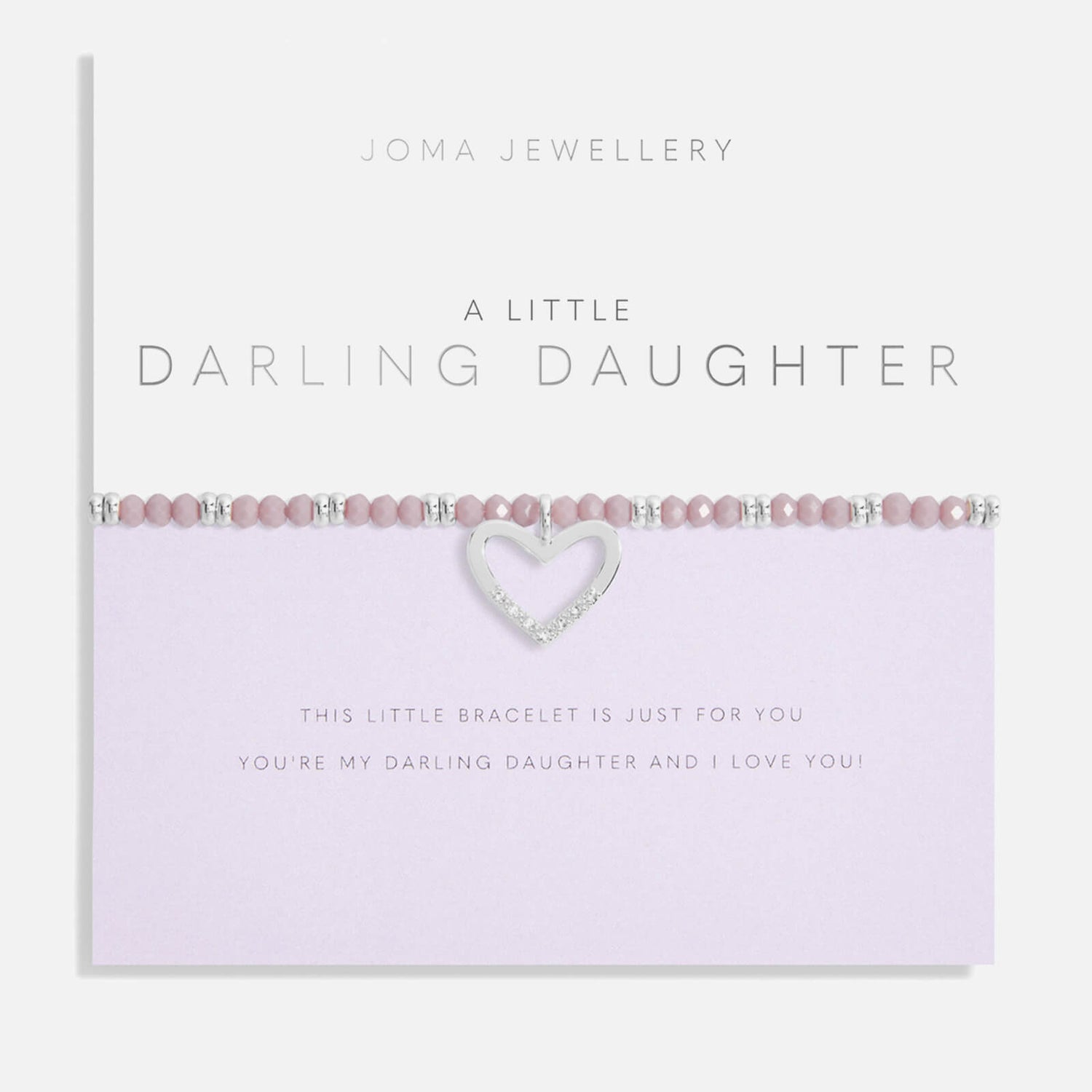 Joma Jewellery Live Life in Colour Darling Daughter Silver-Tone Bracelet