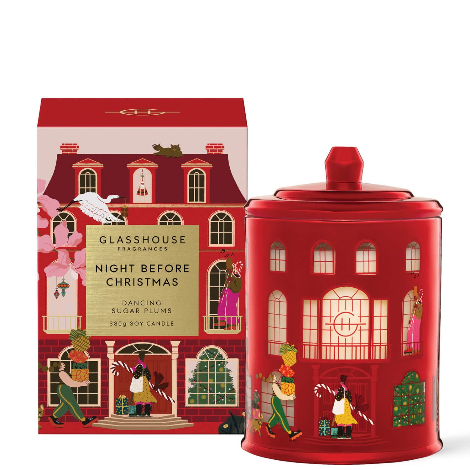 Night before christmas glasshouse candle Sale