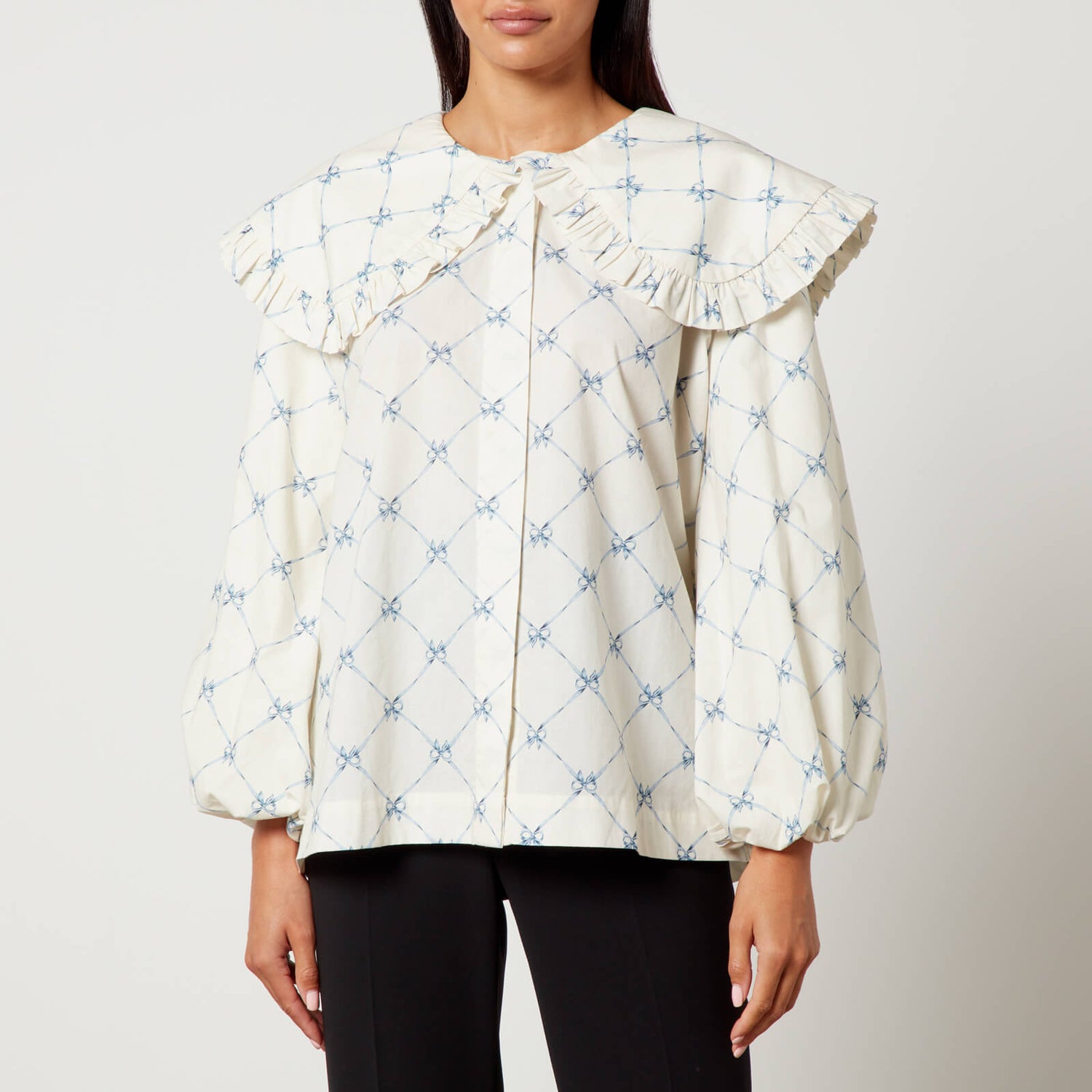 Damson Madder Lola Printed Cotton Blouse