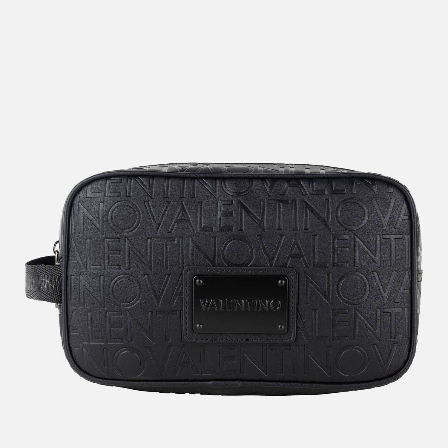 Valentino Patrik Logo Faux Leather Wash Bag