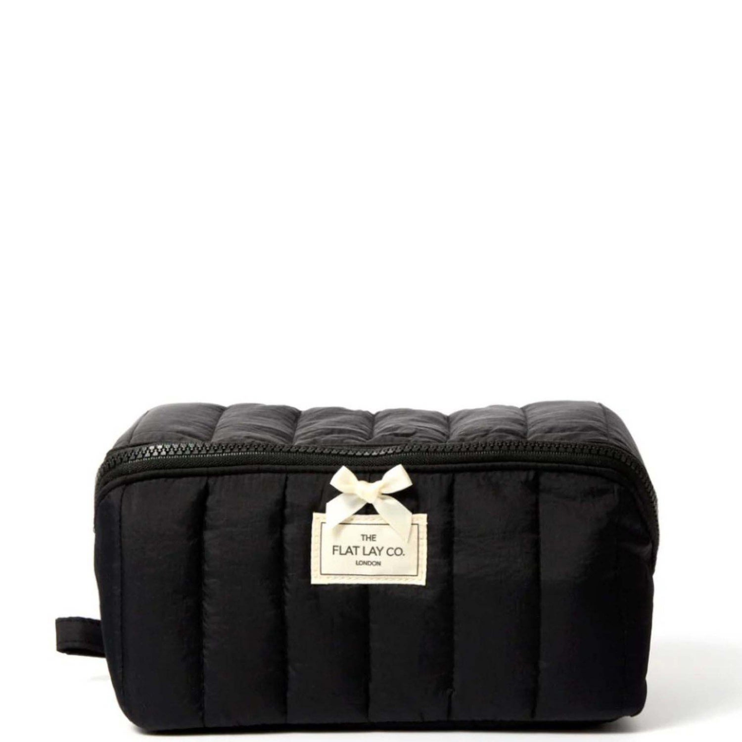 The Flat Lay Co. Full Size Drawstring Makeup Bag in Hot Pink Velvet
