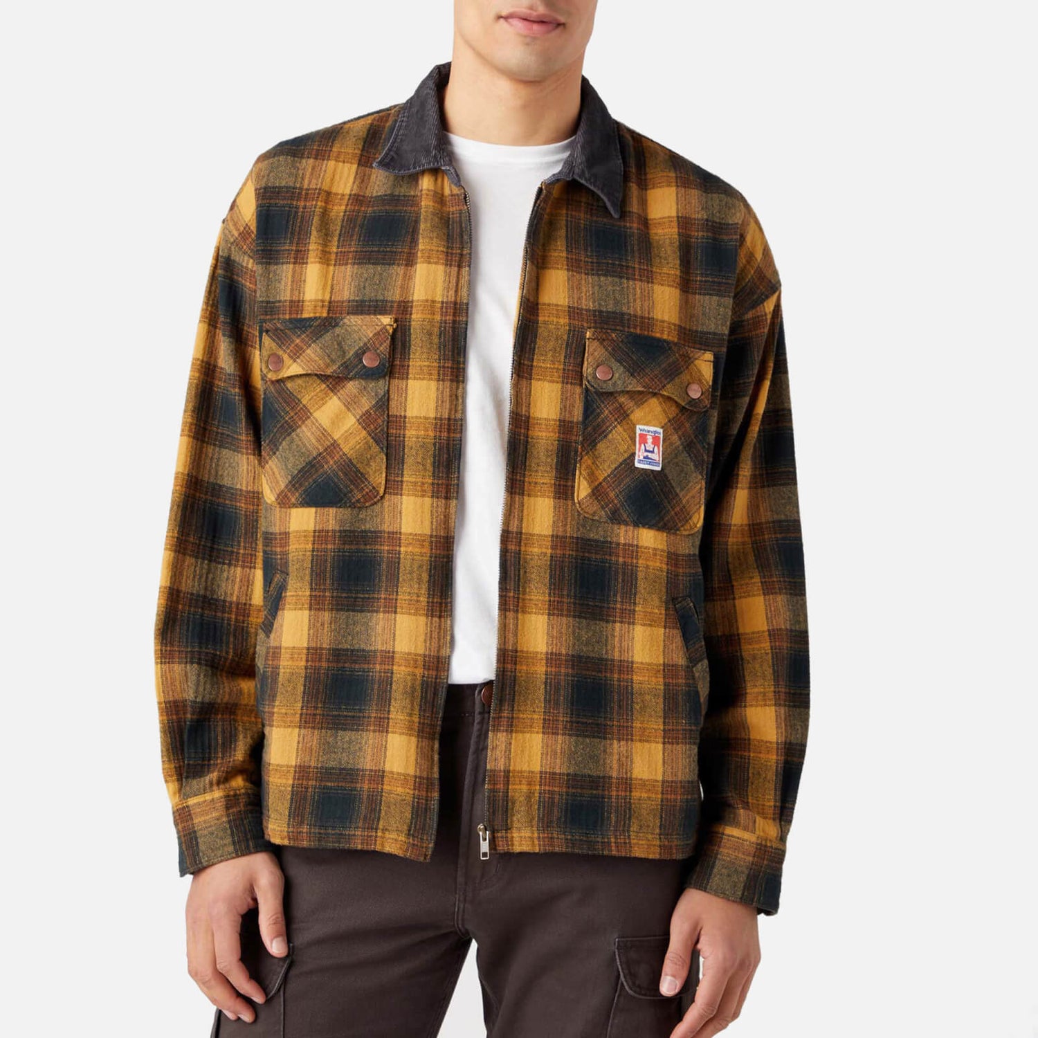 Wrangler Checked Cotton-Twill Jacket - S