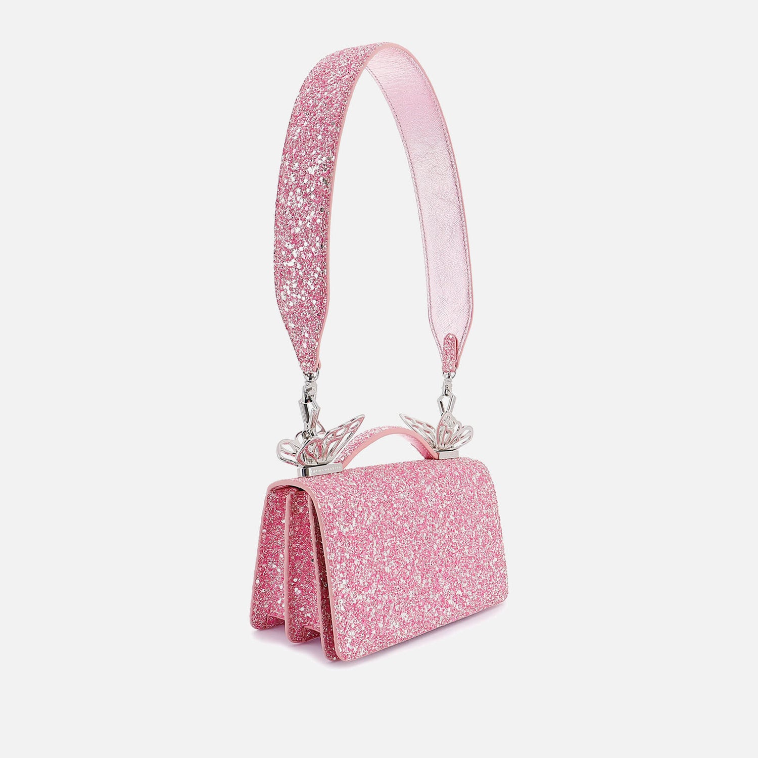 Sophia Webster Mariposa Mini Glittered Faux Leather Shoulder Bag