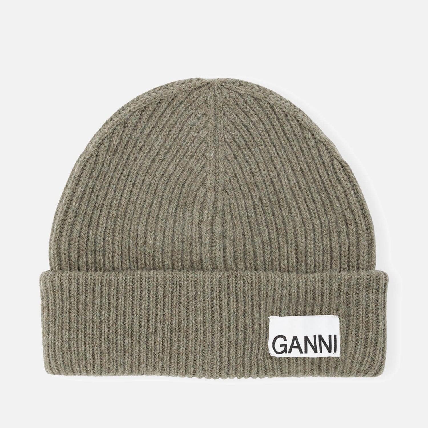 Ganni Light Ribbed Wool Beanie