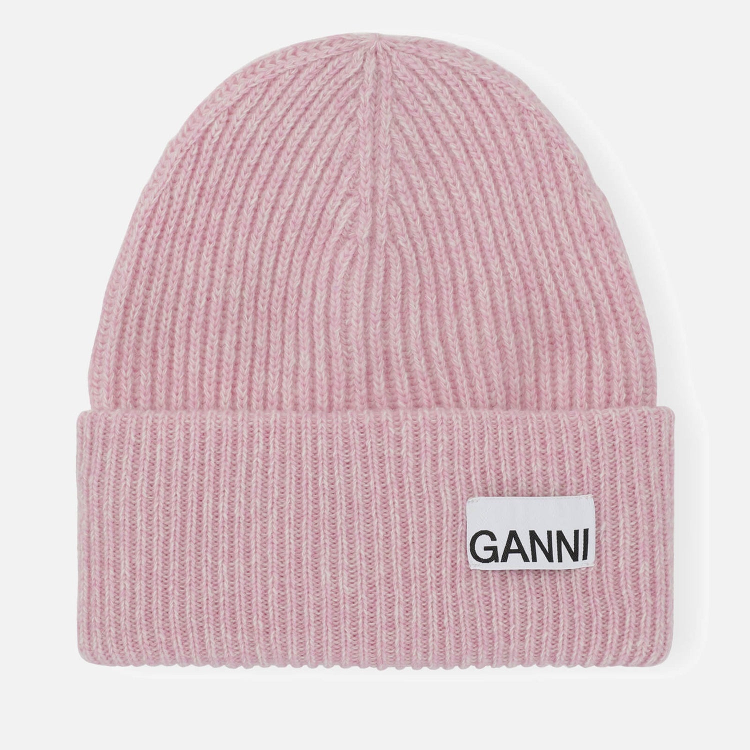Ganni Ribbed Wool-Blend Beanie