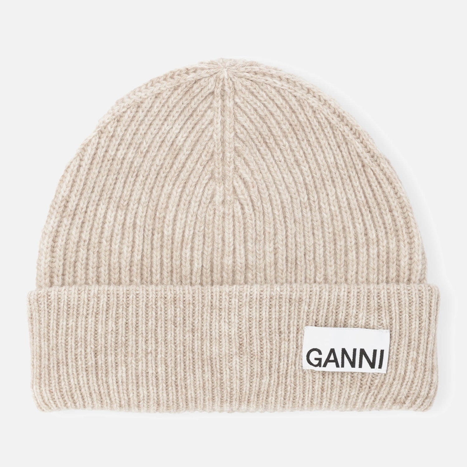 Ganni Light Structured Rib Knit Beanie