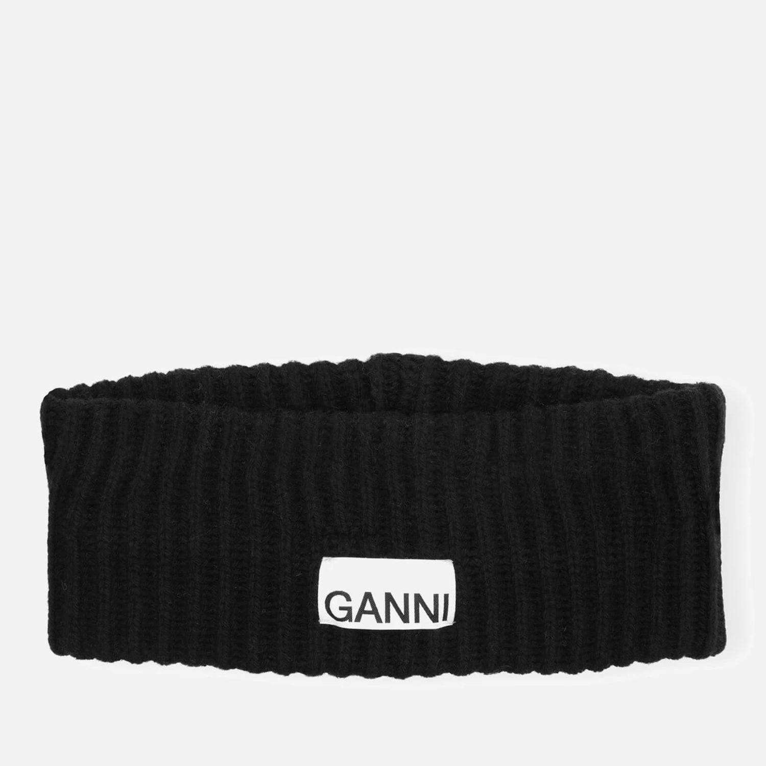 Ganni Ribbed Wool-Blend Headband