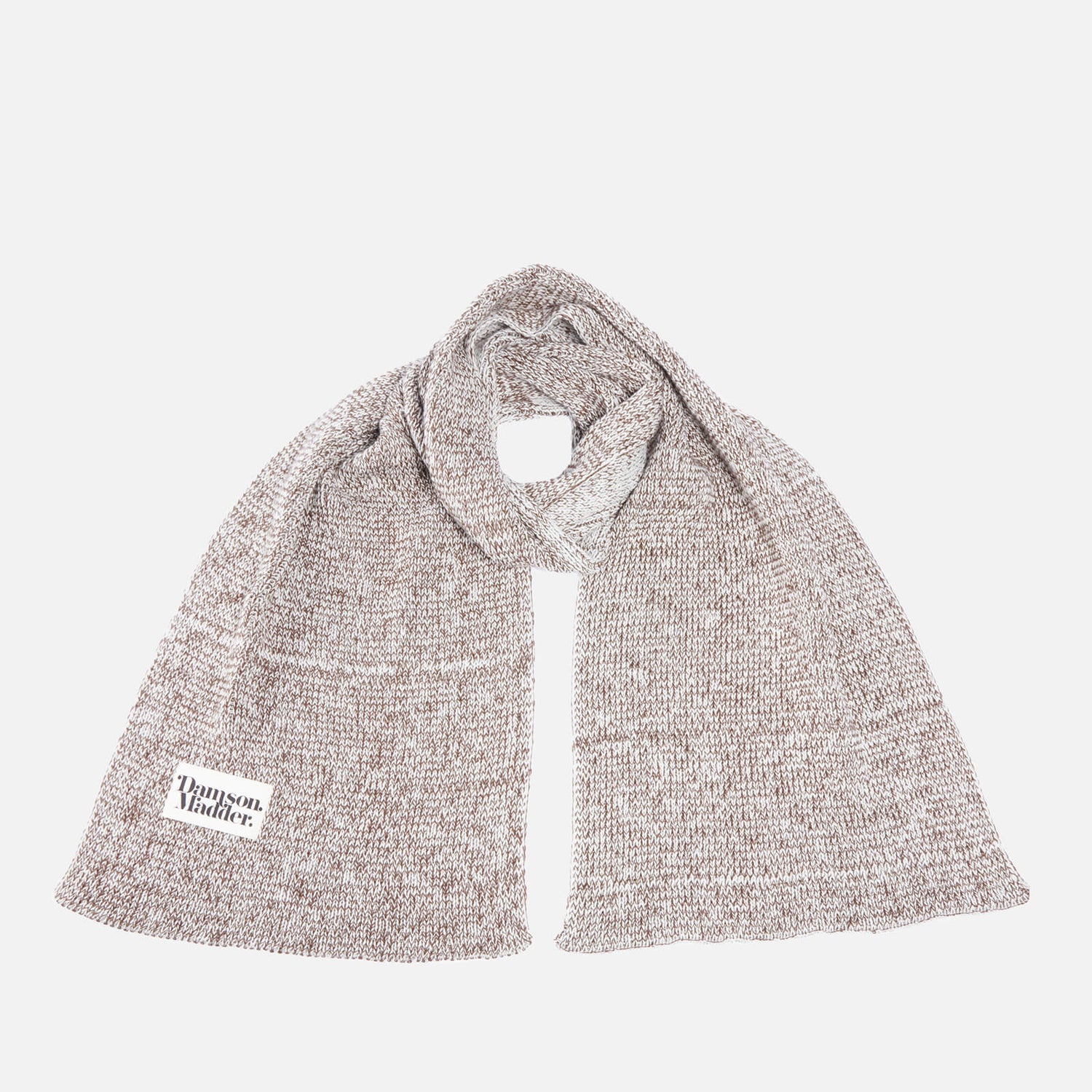 Damson Madder Flecked Knitted Scarf