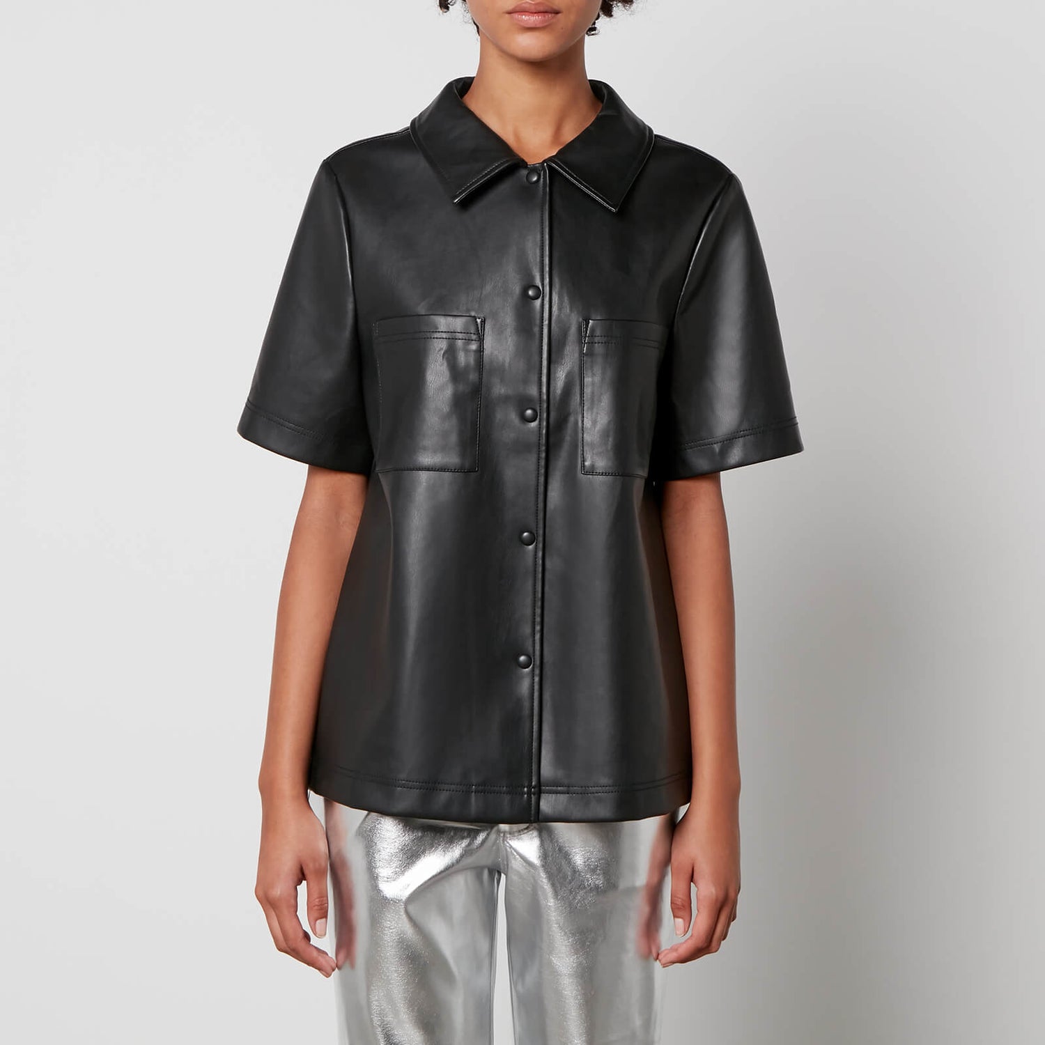 Never Fully Dressed Vegan Leather Lizzie Shirt - UK 12