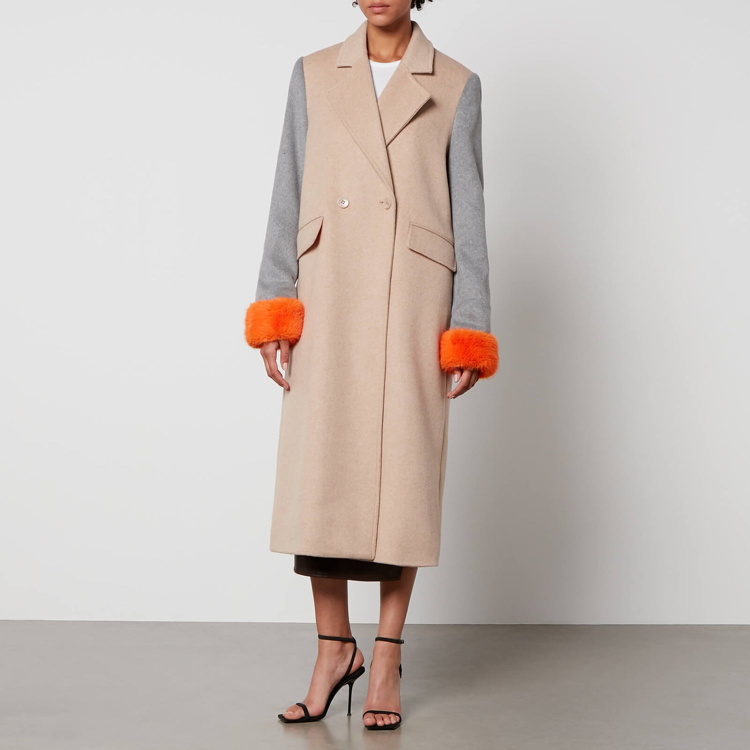 Never Fully Dressed Petra Colour-Block Fleece Coat - XL