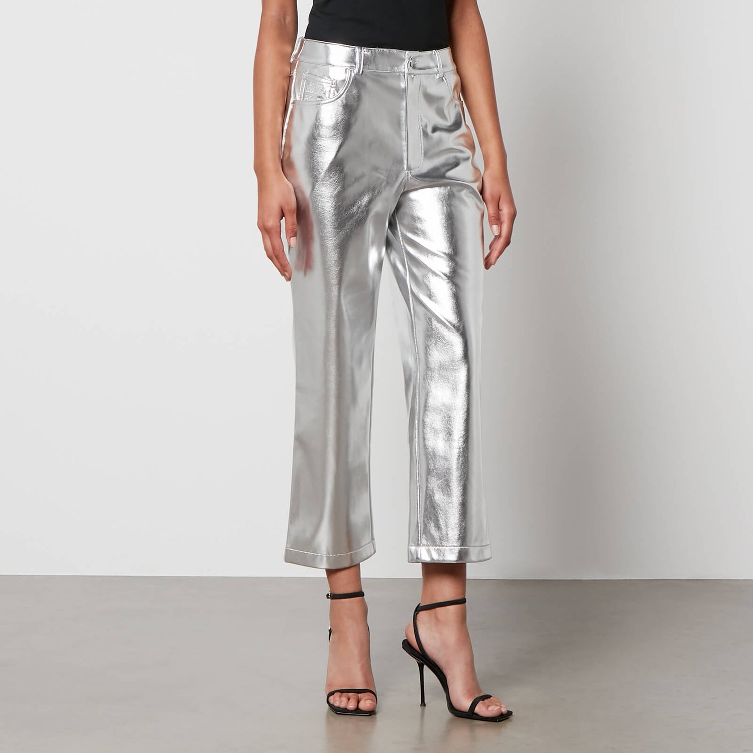 Never Fully Dressed Metallic Vegan Leather Trouser - UK 14