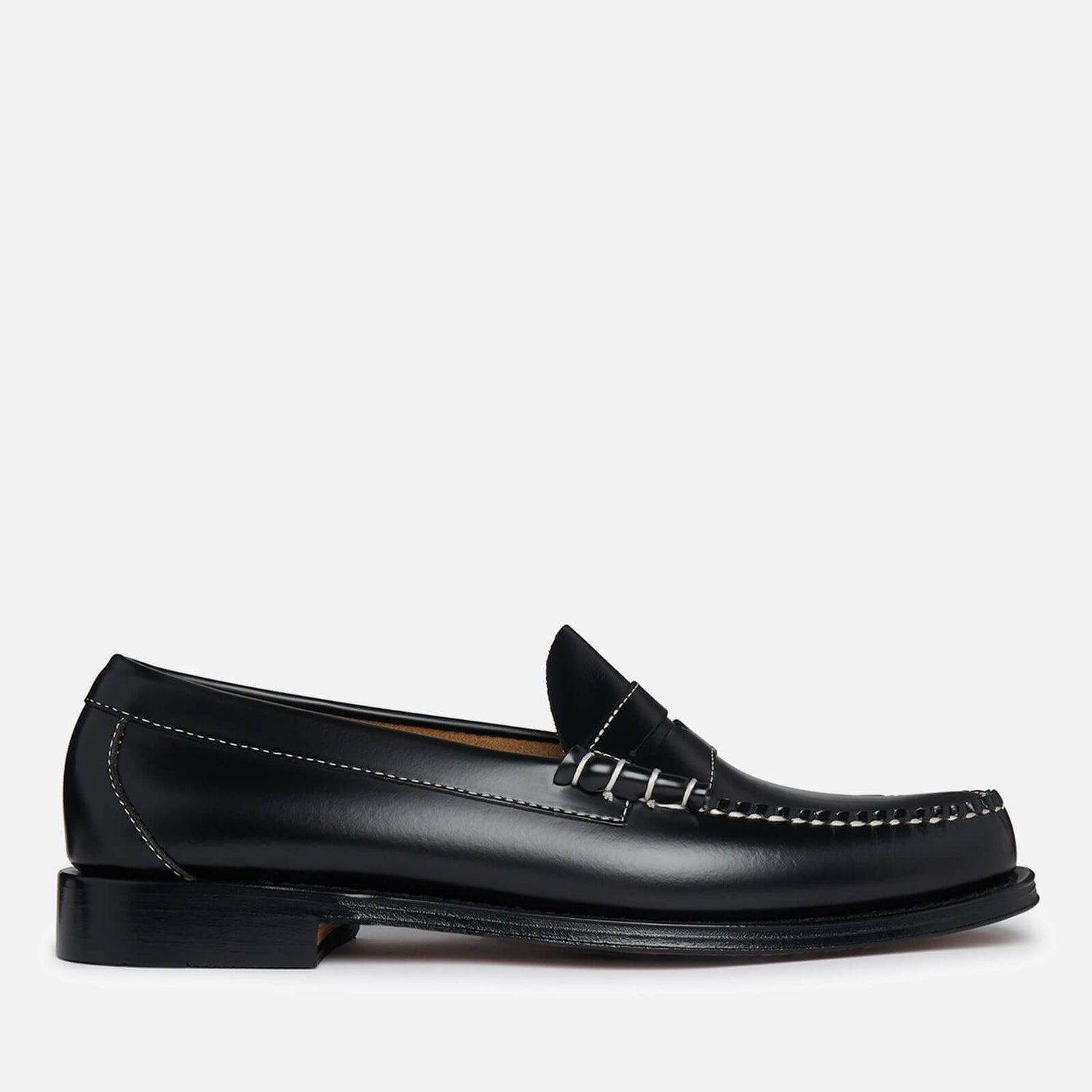 G.H.BASS Men's Weejun Heritage Larson Contrastitch Leather Loafers