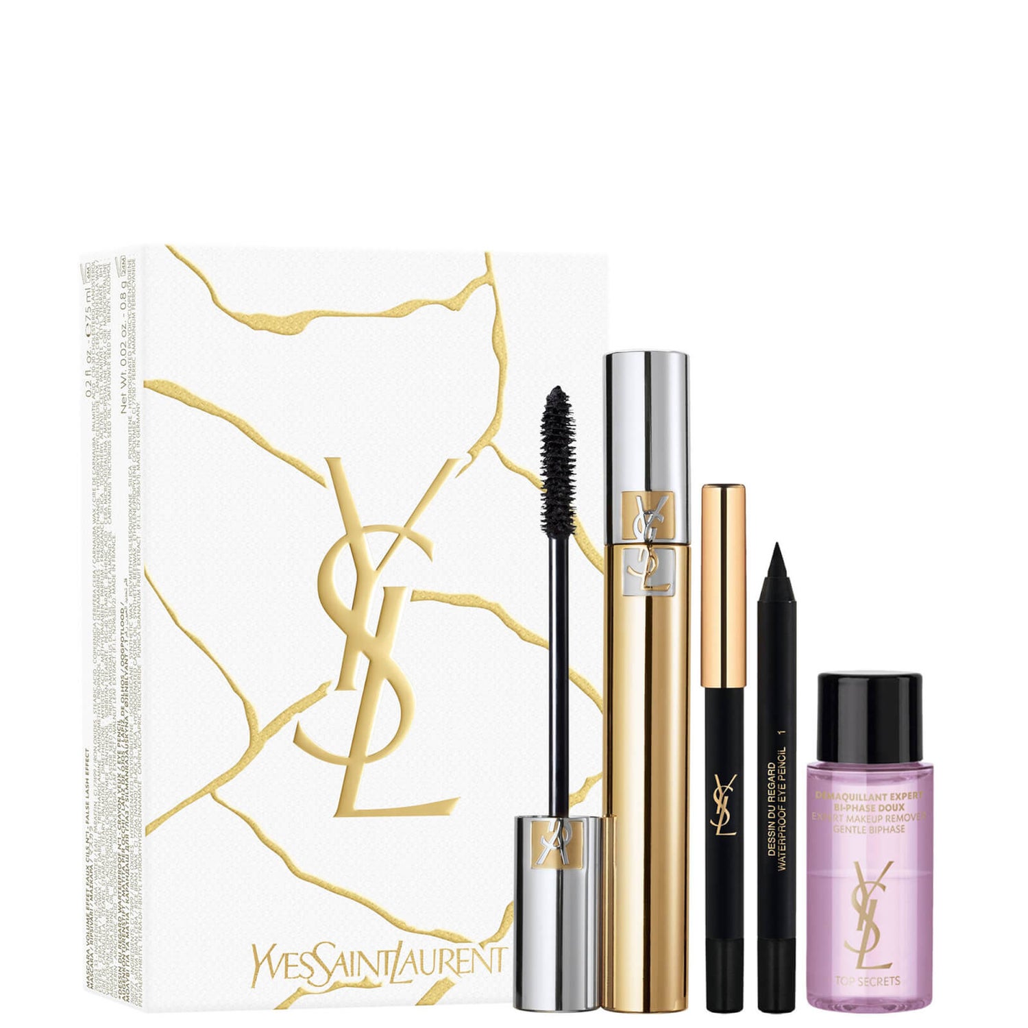 Yves Saint Laurent Effet Volume Faux Cils Mascara, Mini Dessin du Regard and Makeup Remover Gift Set (Worth £49.00)