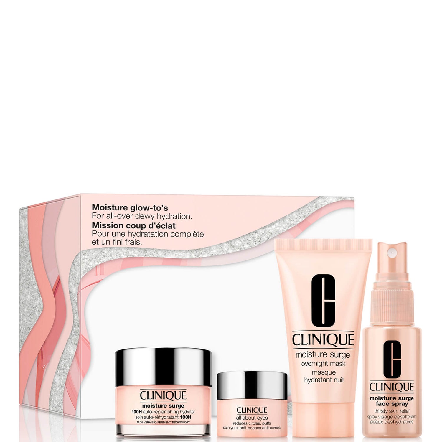 Clinique Moisture Surge Glow To's: Hydrating Skincare Gift Set (Worth £55.36)