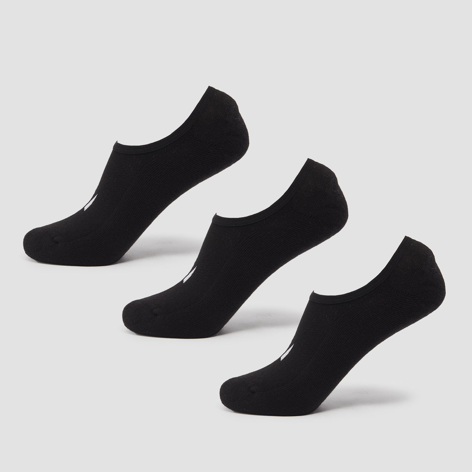 MP Unisex Invisible Socks (3 Pack) - Black - UK 2-5