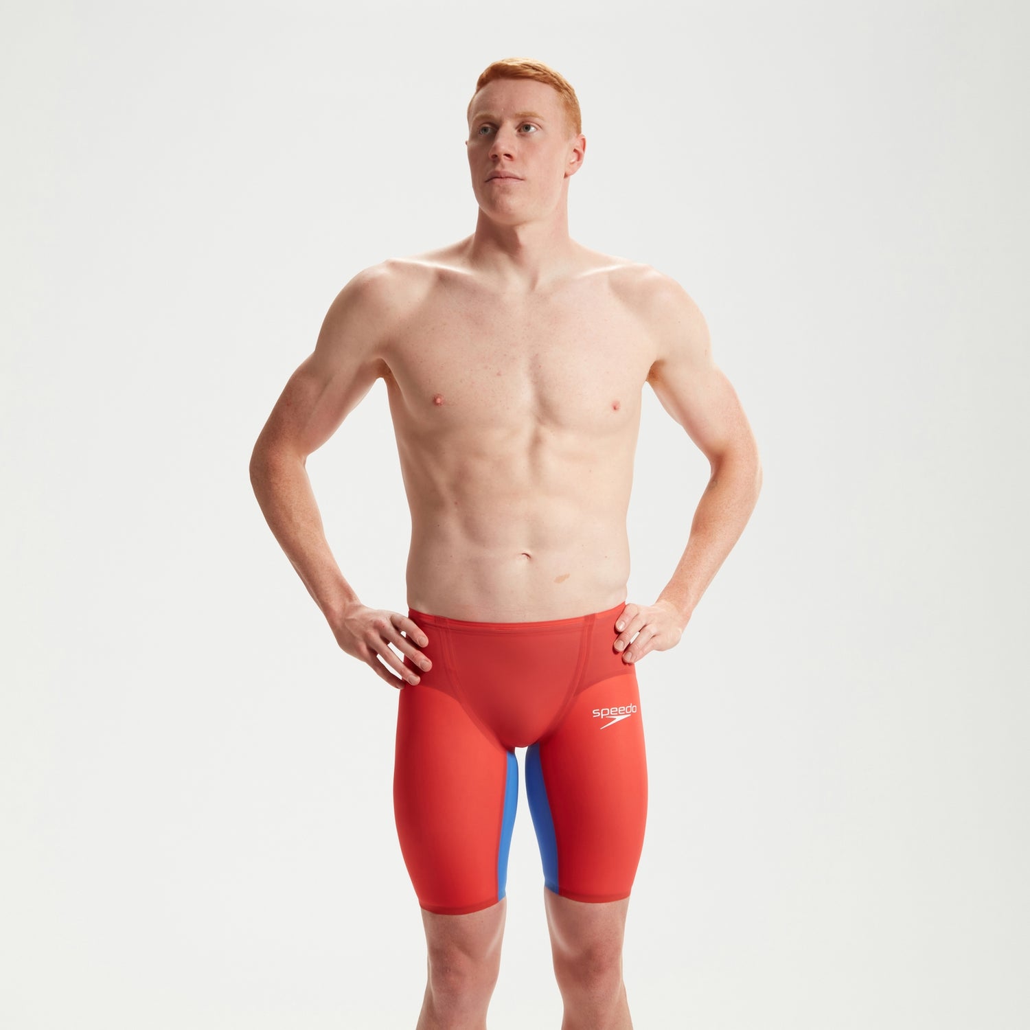 Men s Fastskin LZR Pure Valor 2.0 High Waisted Jammer Red Blue Speedo