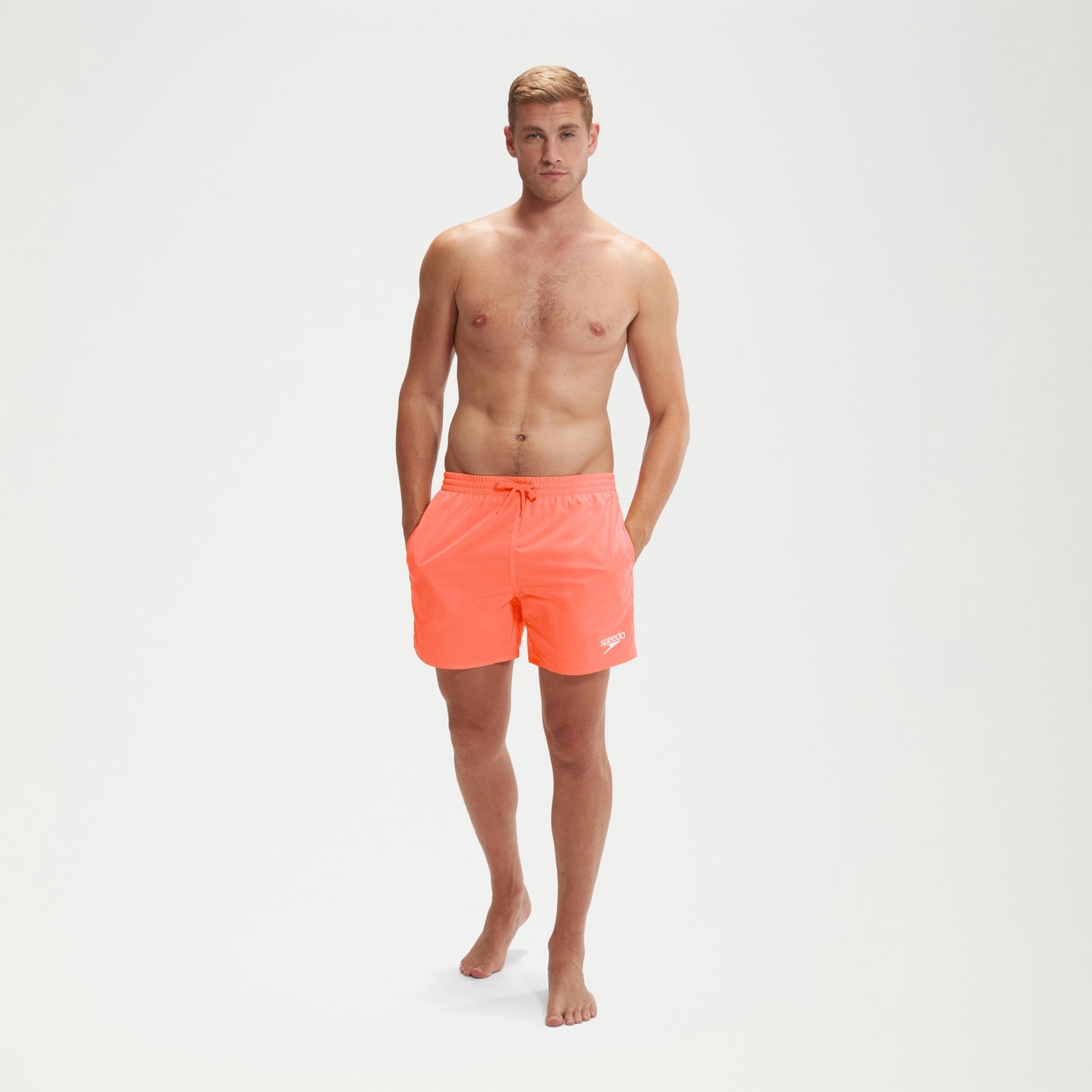 Short de bain Homme grande taille Essential 40 cm rouge