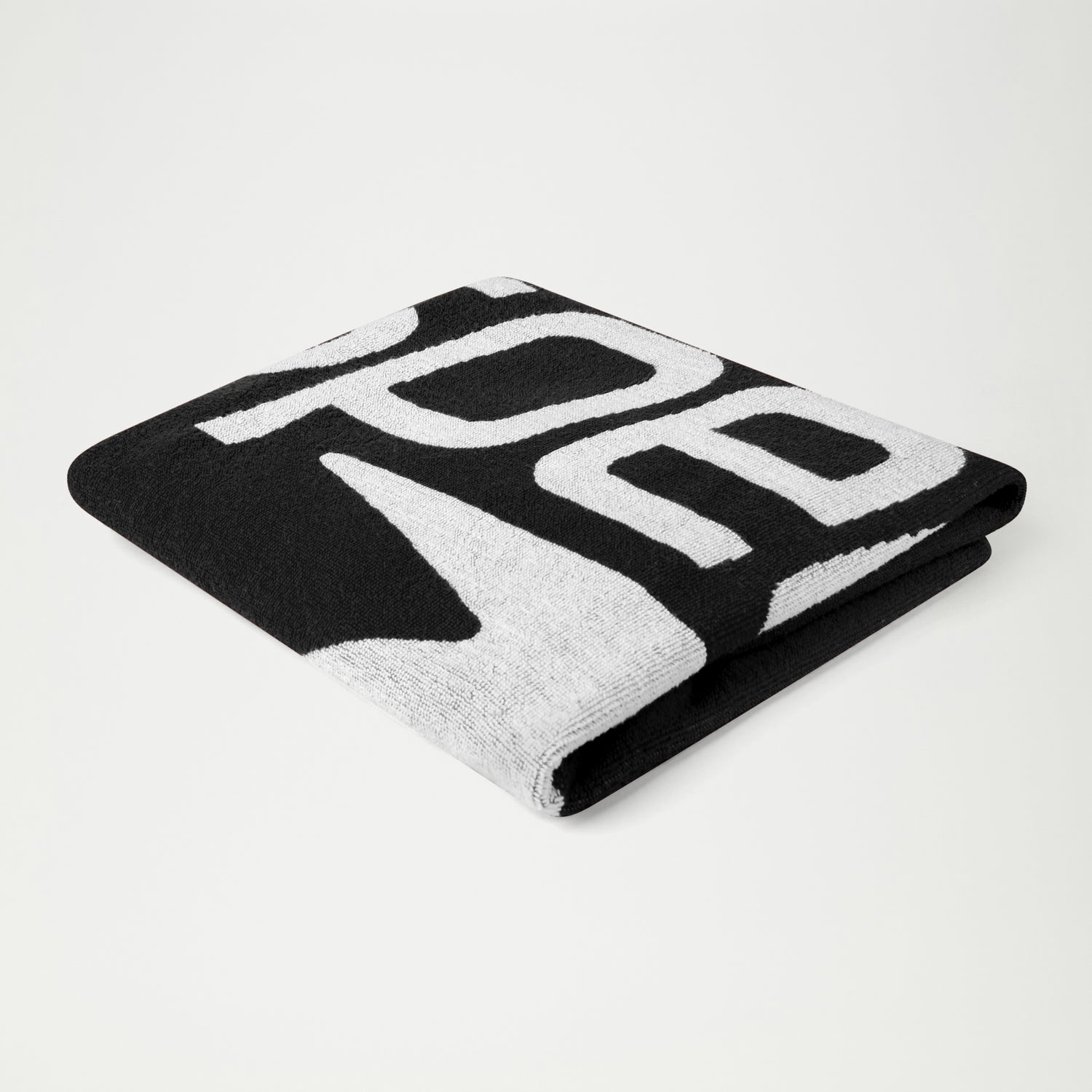 Speedo Logo Towel Black White Speedo