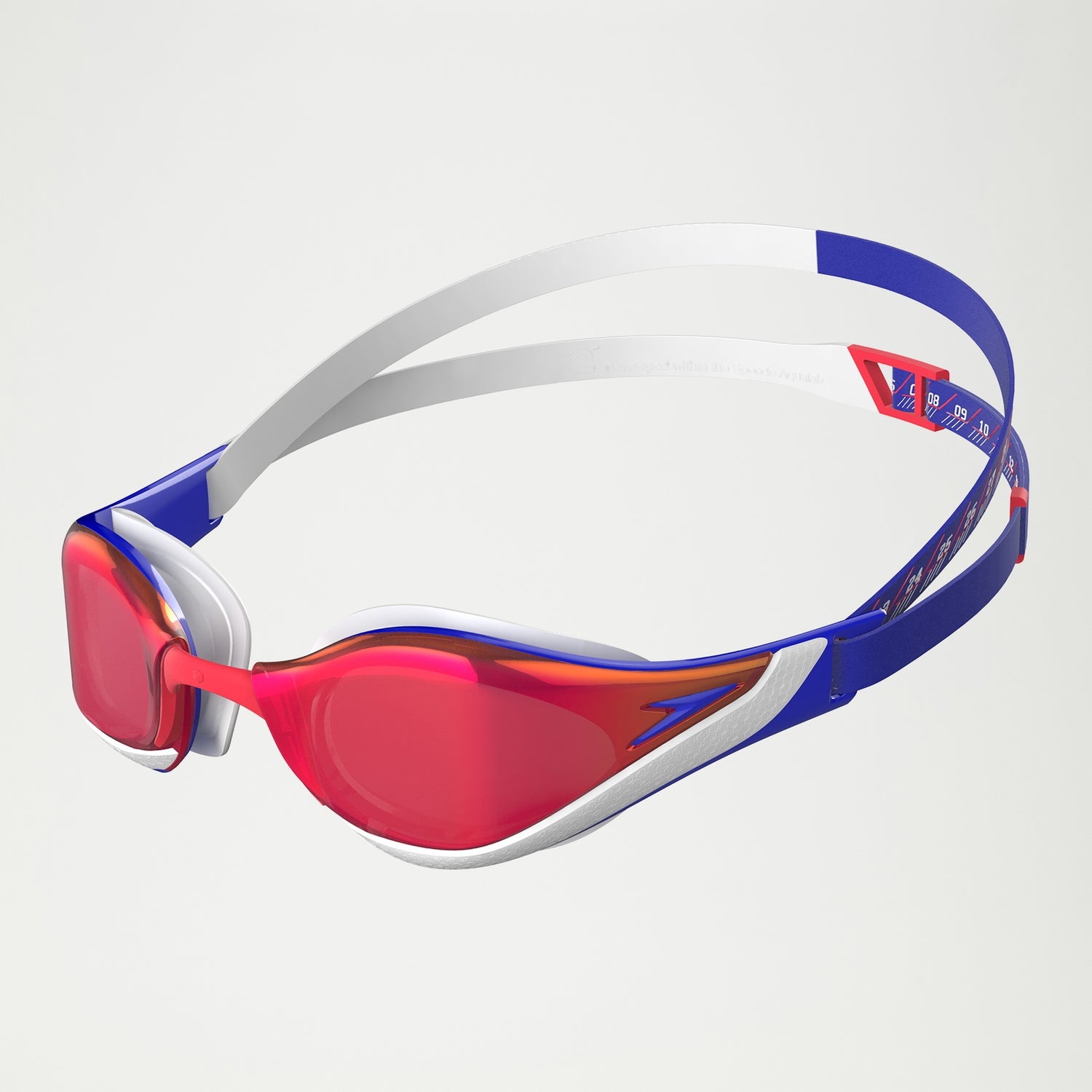 Adult Fastskin Pure Focus Mirror Goggles Red Blue Speedo