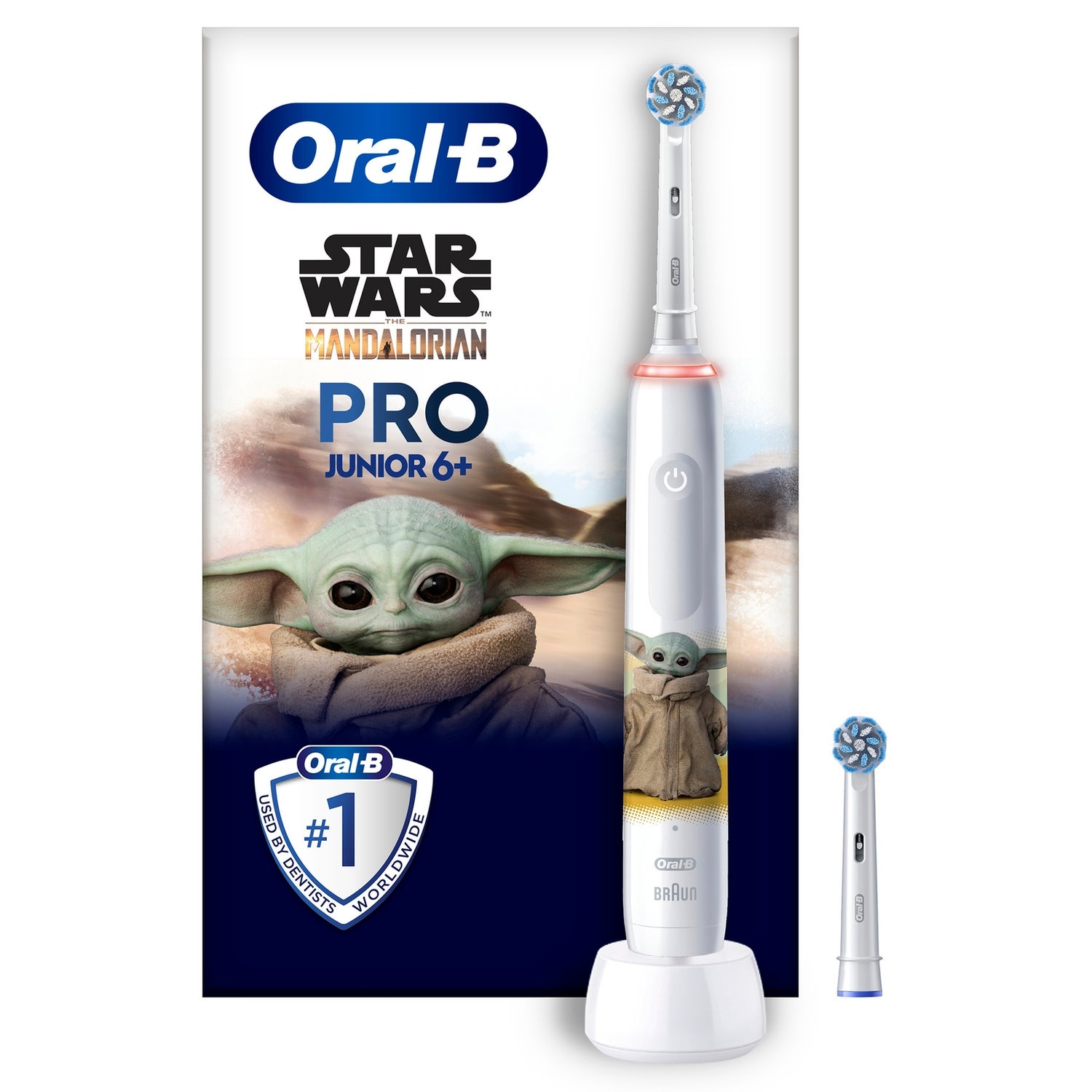 Oral-B Pro Junior Star Wars Elektrische Zahnbürste, für Kinder ab 6 Jahren, Weiß