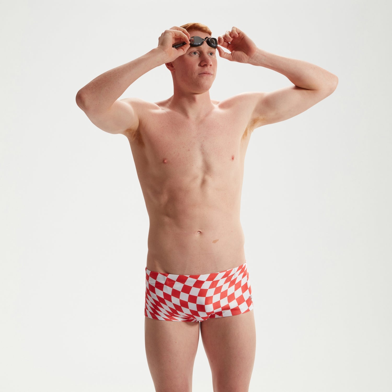 Mens 17cm Club Training Allover Digital Brief Pink/White | Speedo
