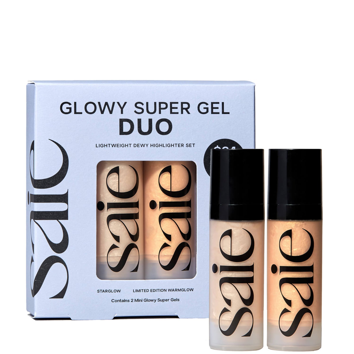Saie Mini Glowy Super Gel Duo (Worth £26.00)