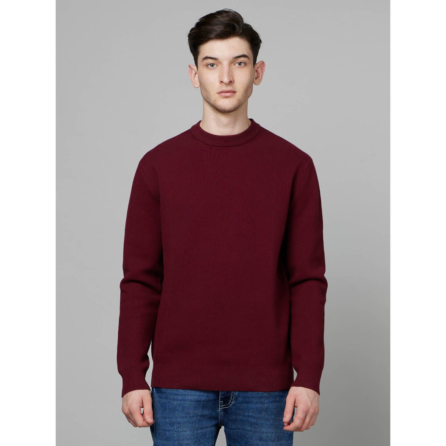 Burgundy pullover sweater top