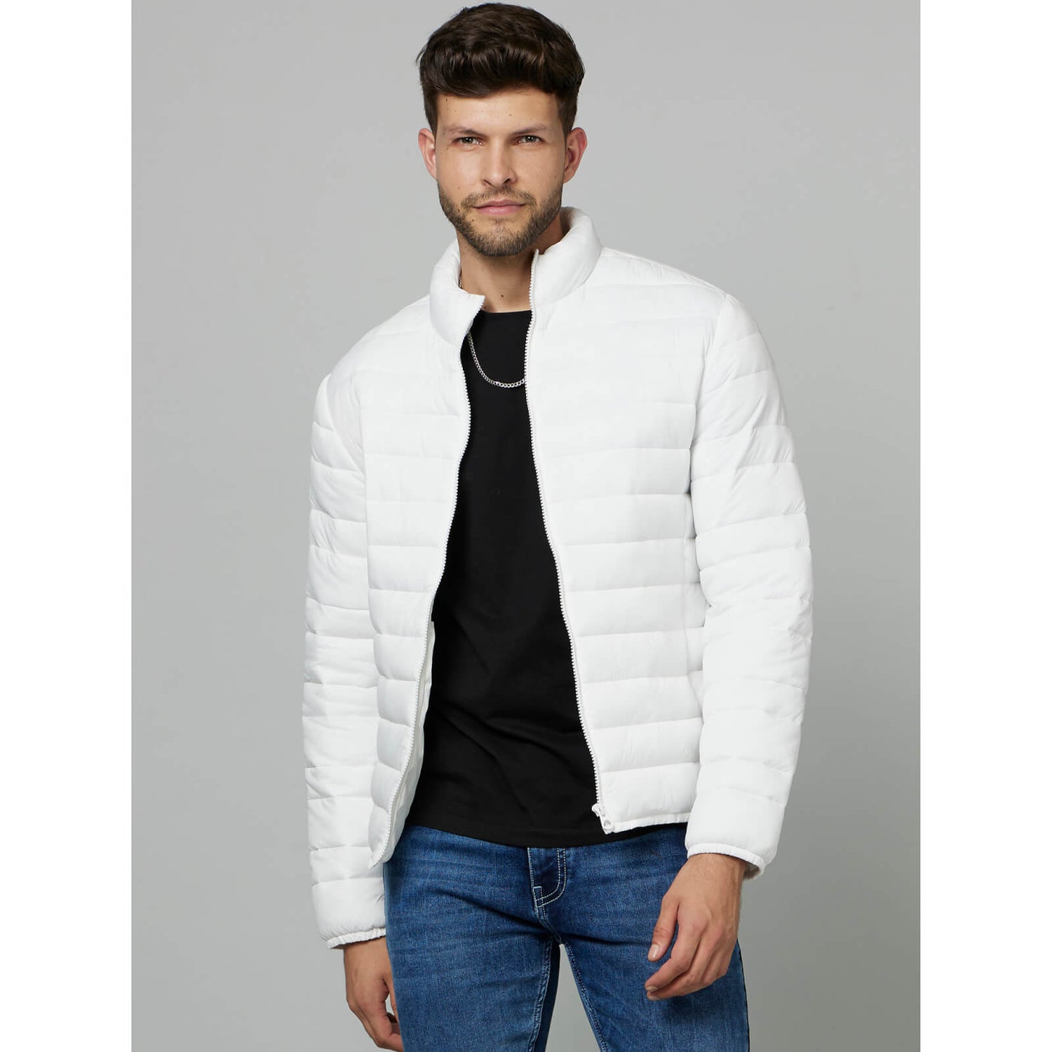 Padded online jacket white
