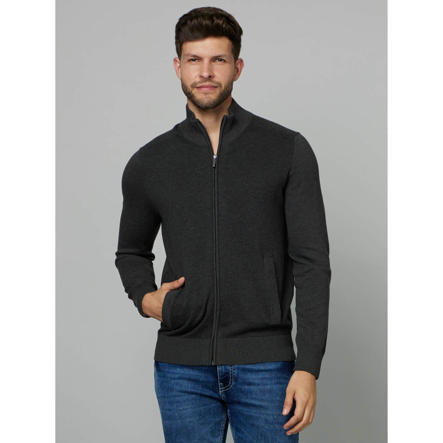 Mock collar jacket shop