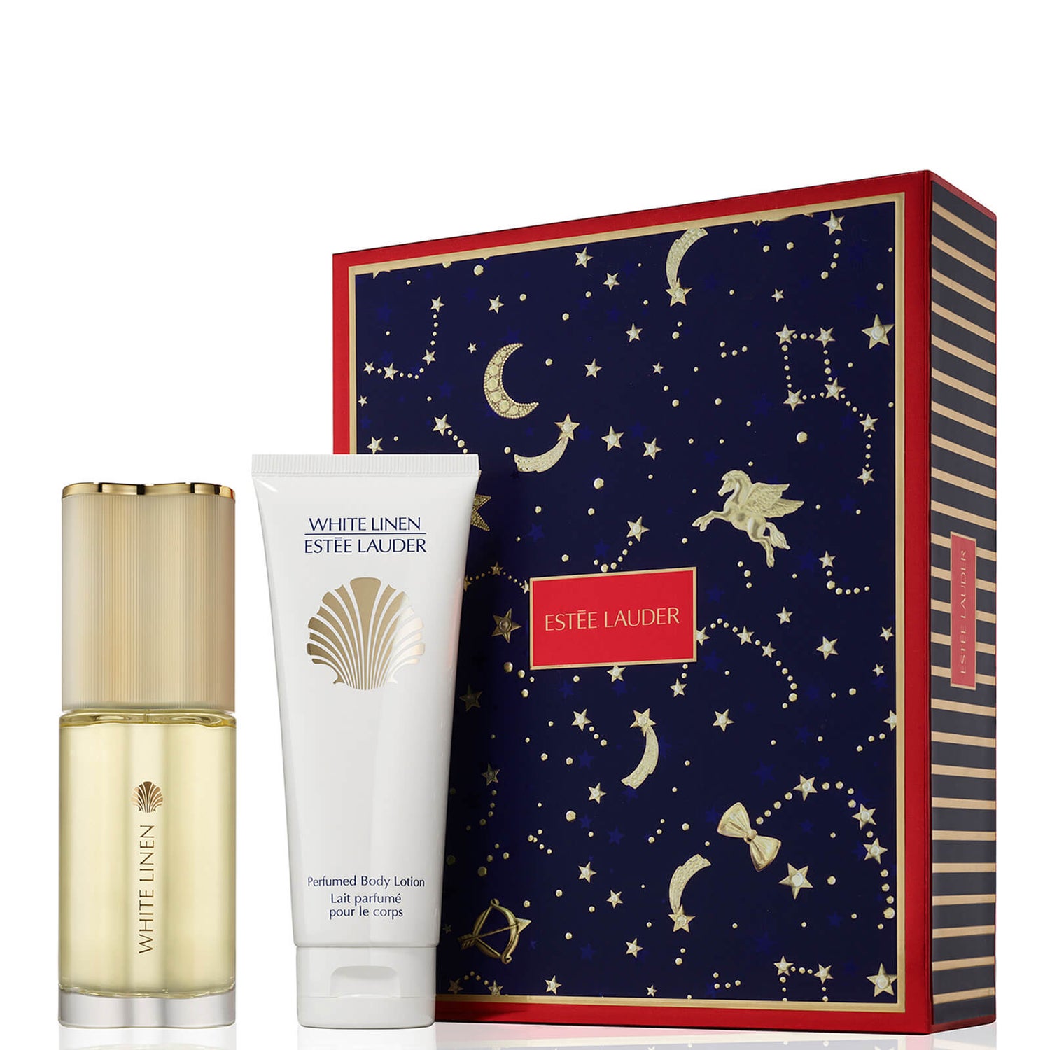 White linen estee lauder gift 2025 set