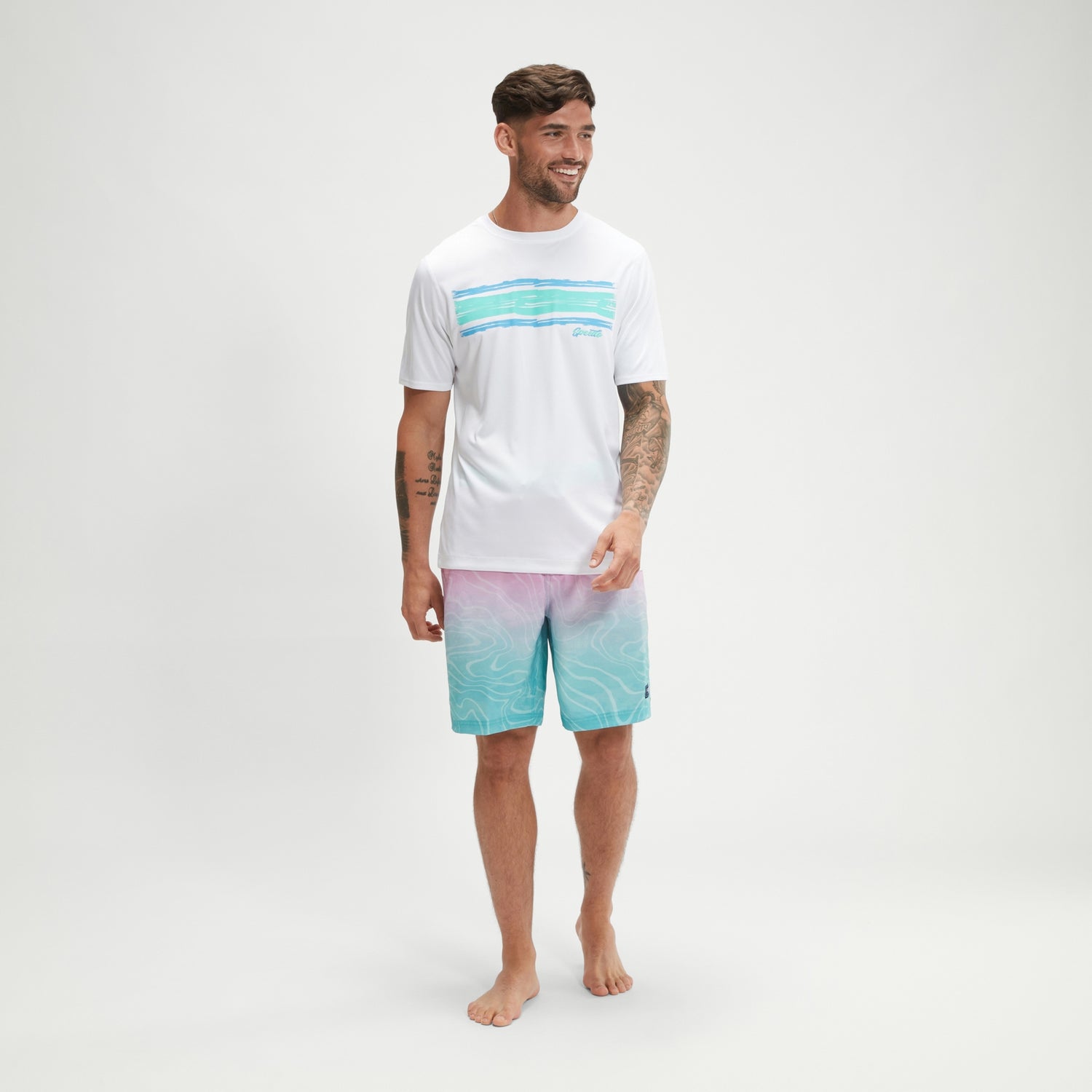 Short sleeve swim shirt mens on sale