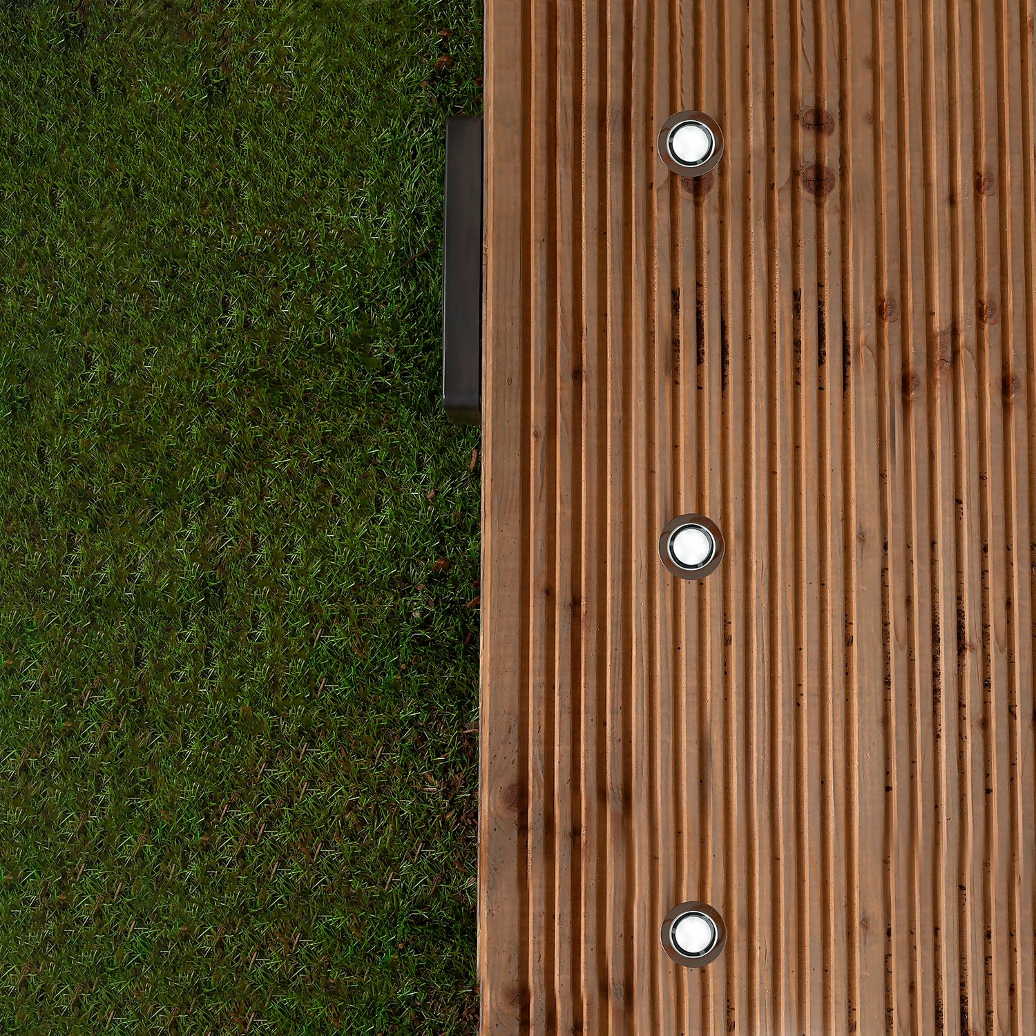 30mm 6W LED Deck Lights Stainless Steel Pack of 10 Homebase