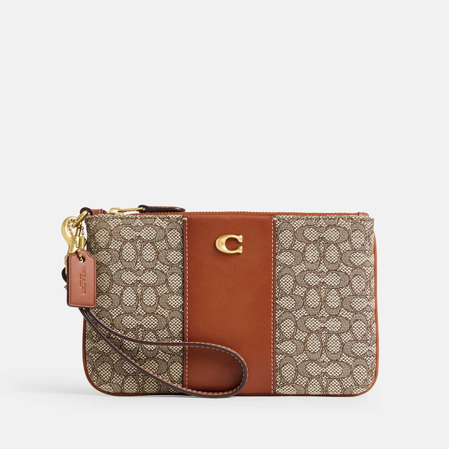 Coach Mini Signature Jacquard Small Wristlet