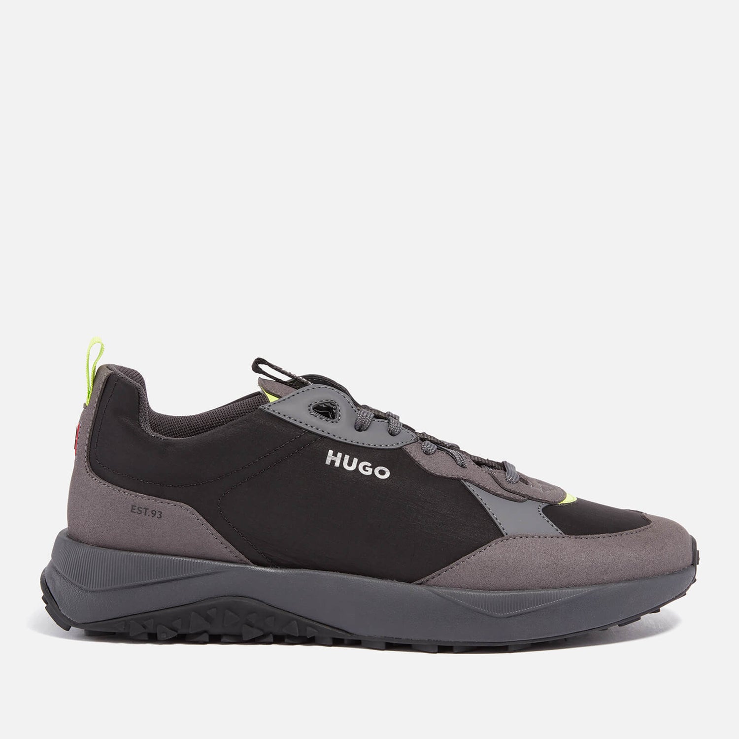 HUGO Men's Kane Runn Mfny N Shell and Faux Suede Trainers - UK 7