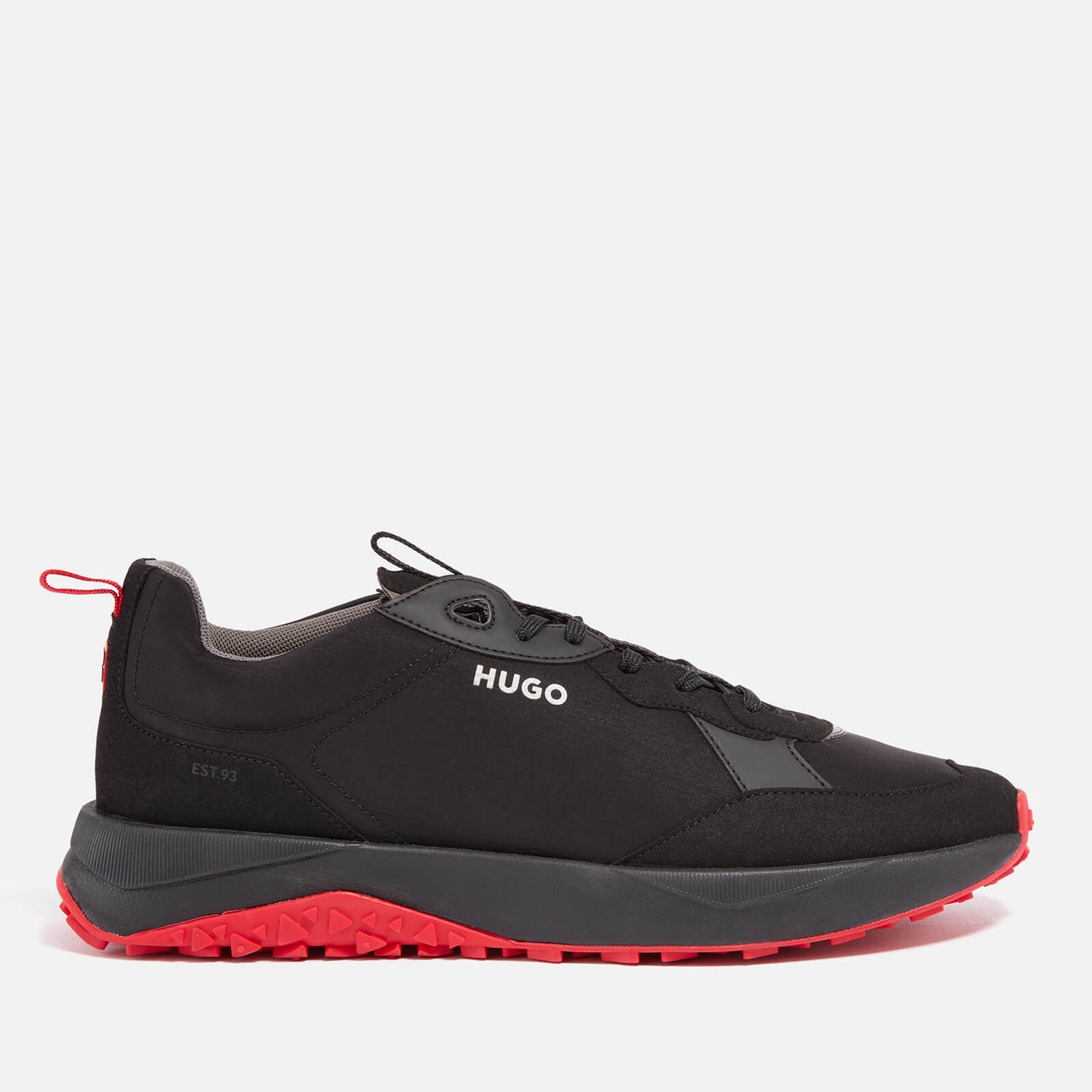 HUGO Men's Kane Runn Mfny N Shell and Faux Suede Trainers